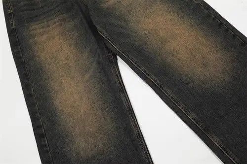VIBE Fashion loose men's oversize distressed washed jeans Size US 32 / EU 48 - 6 Thumbnail