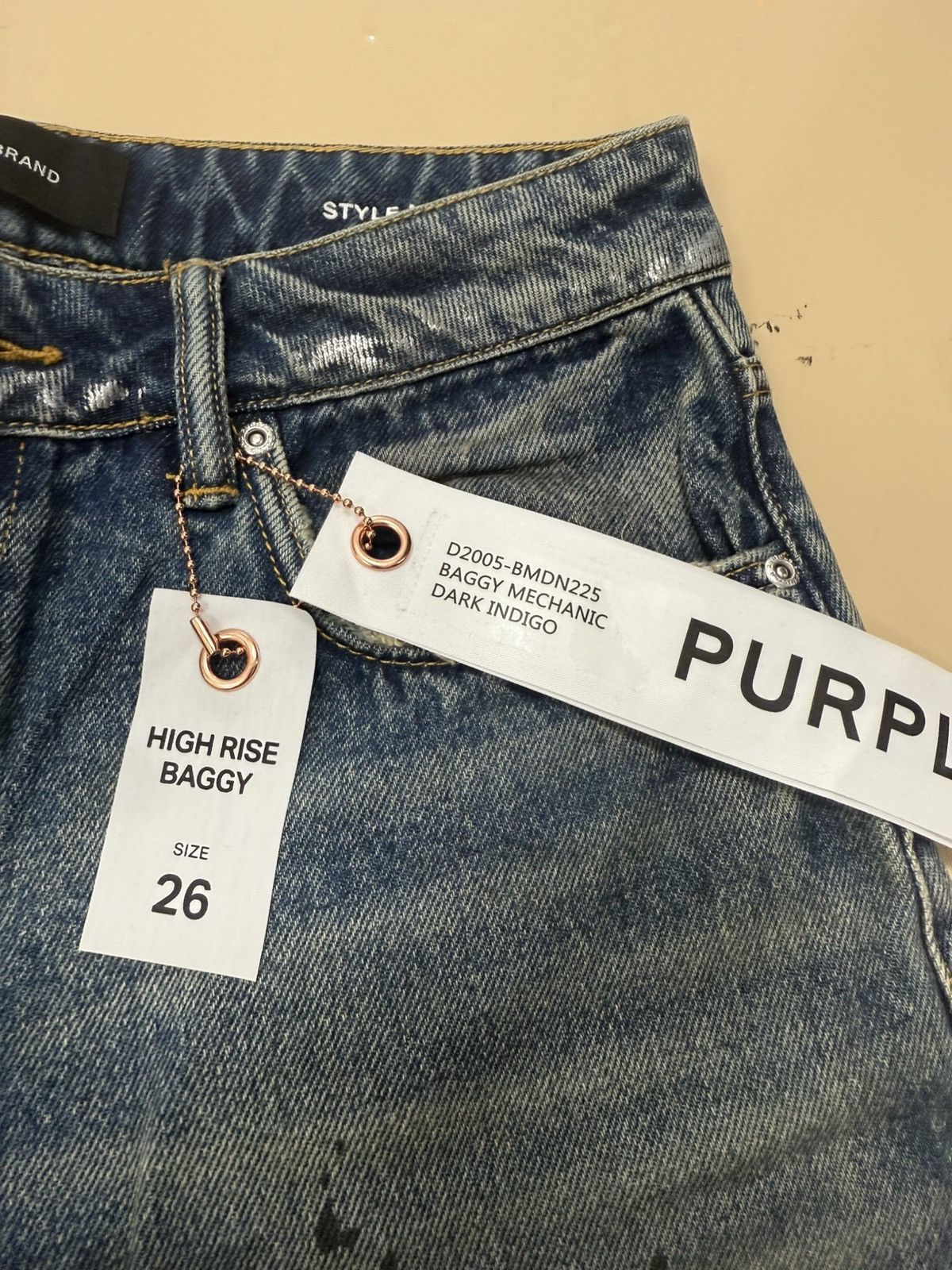 Other Purple Brand Baggy Mechanic Jeans Size 26" / US 2 / IT 38 - 2 Thumbnail