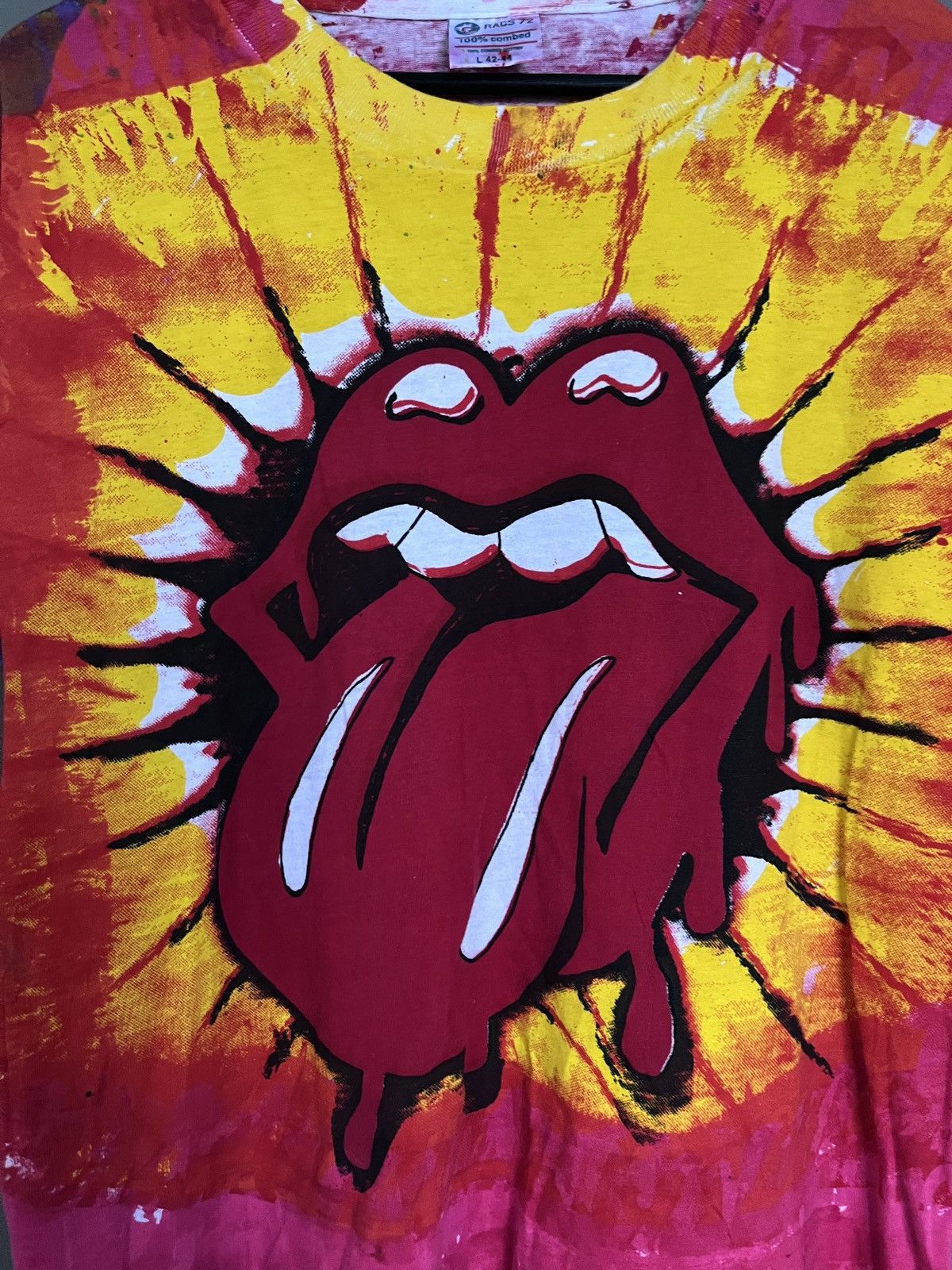 The Rolling Stones × Vintage The Rolling Stones Vintage Single Stitch Tie Dye T-shirt Size US L / EU 52-54 / 3 - 2 Thumbnail