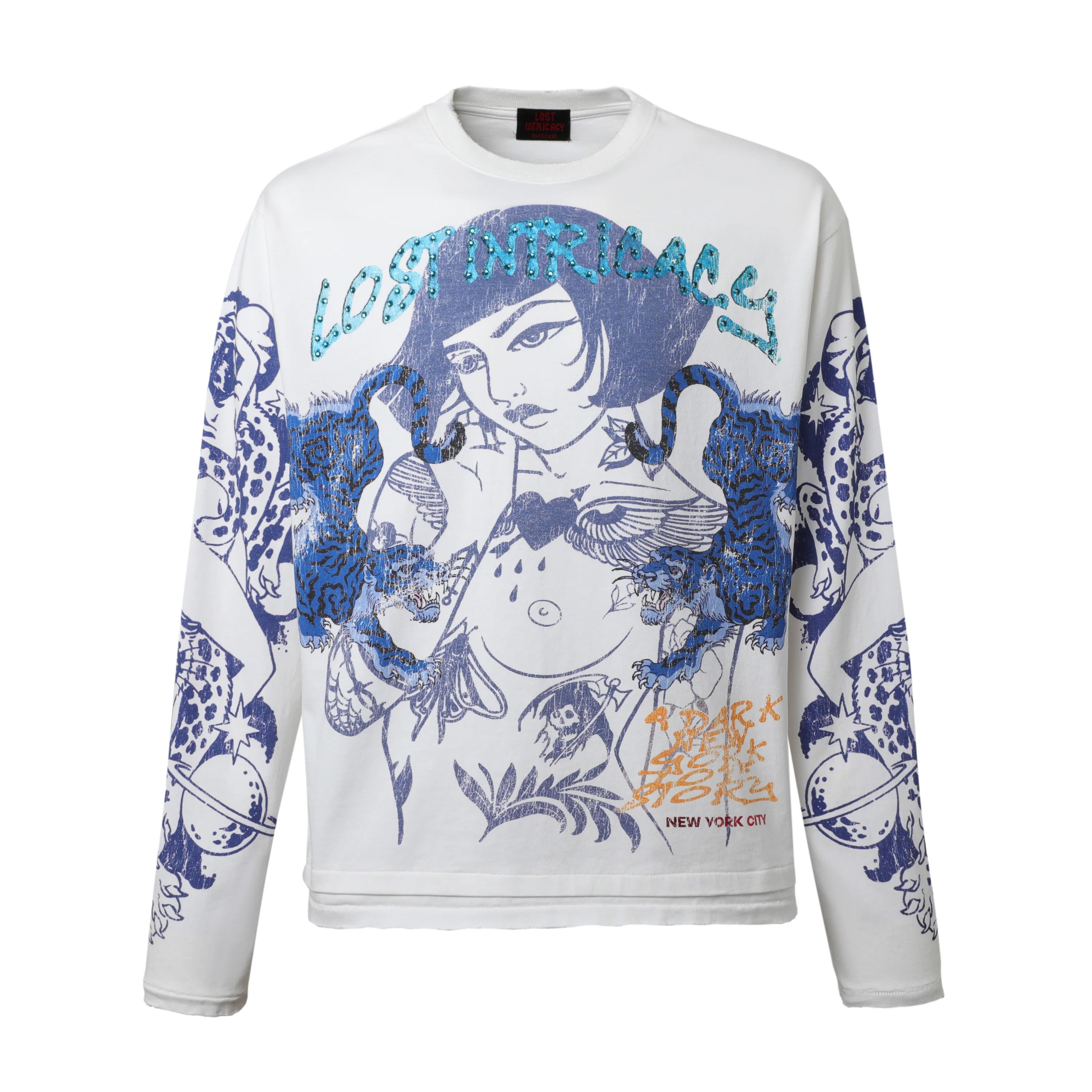 LOST INTRICACY Lost Intricacy 'Twin Tiger' Cream LS Tee Size US XXL / EU 58 / 5 - 1 Preview