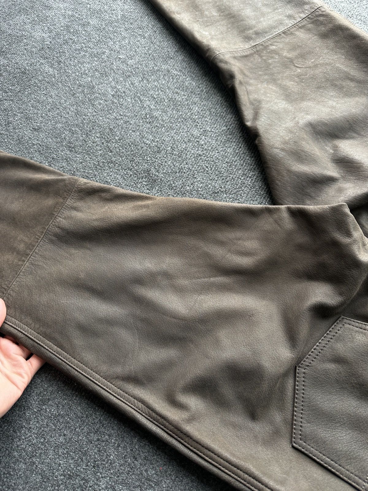 Other 🚨GRAIL MEN LEATHER PANTS Y2K WESTERN MOTORCYCLE Size US 29 - 18 Thumbnail