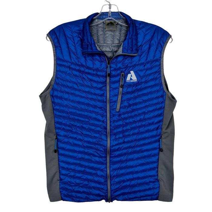 Eddie Bauer Eddie Bauer First Ascent Goose Down Blue Puffer Vest Sz L