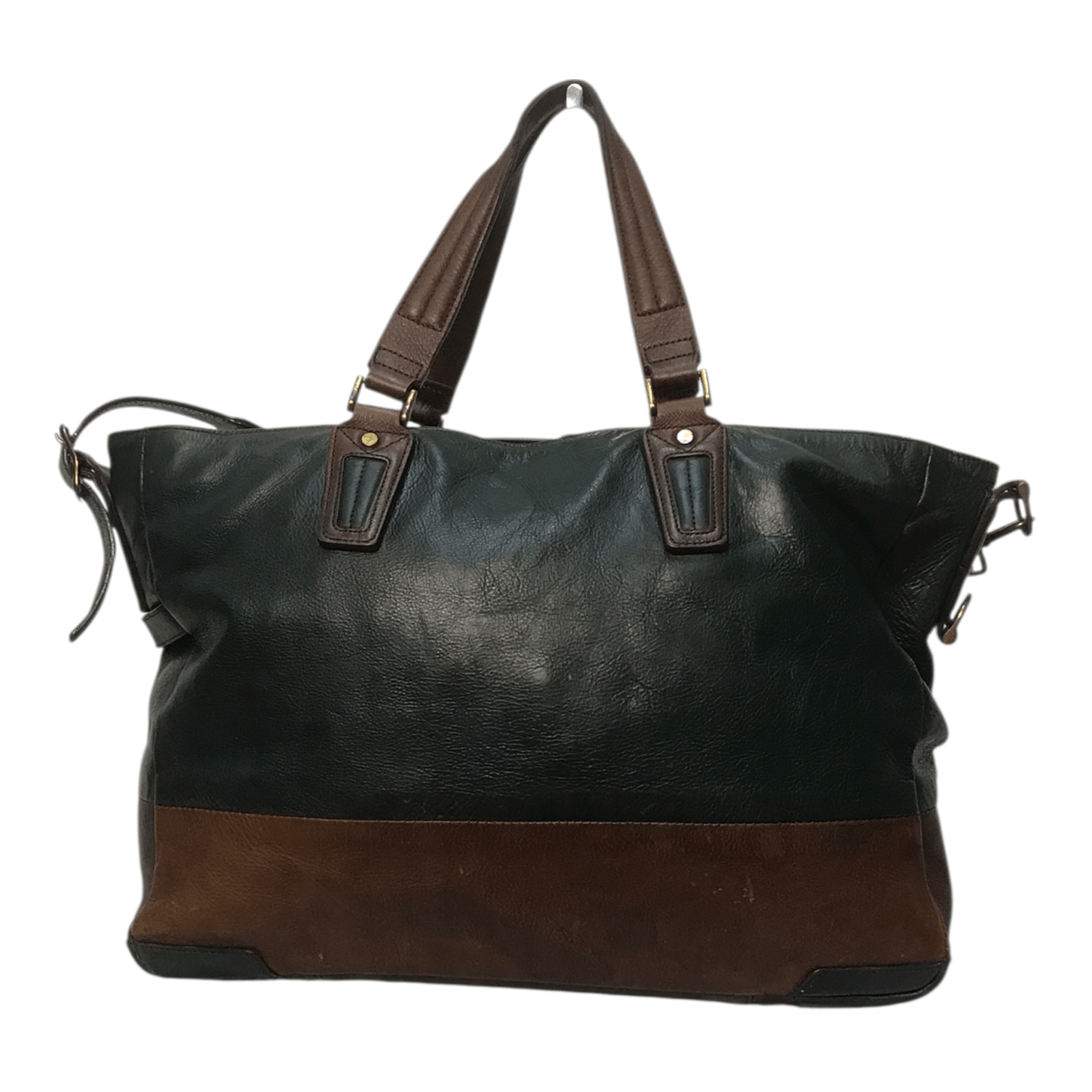 MasterPiece Masterpiece Dark Green Leather Tote/Sling Bag Size ONE SIZE - 9 Thumbnail