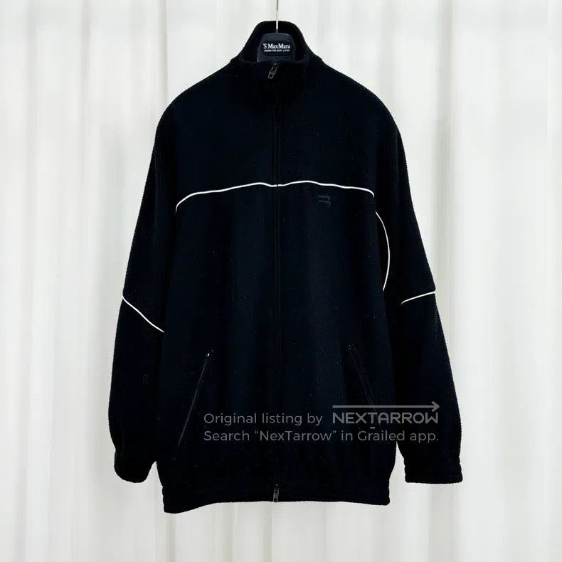 Balenciaga Balenciaga Double Hook Embroidered Fleece Zip Jacket Size XXS / US 00 / IT 34 - 1 Thumbnail