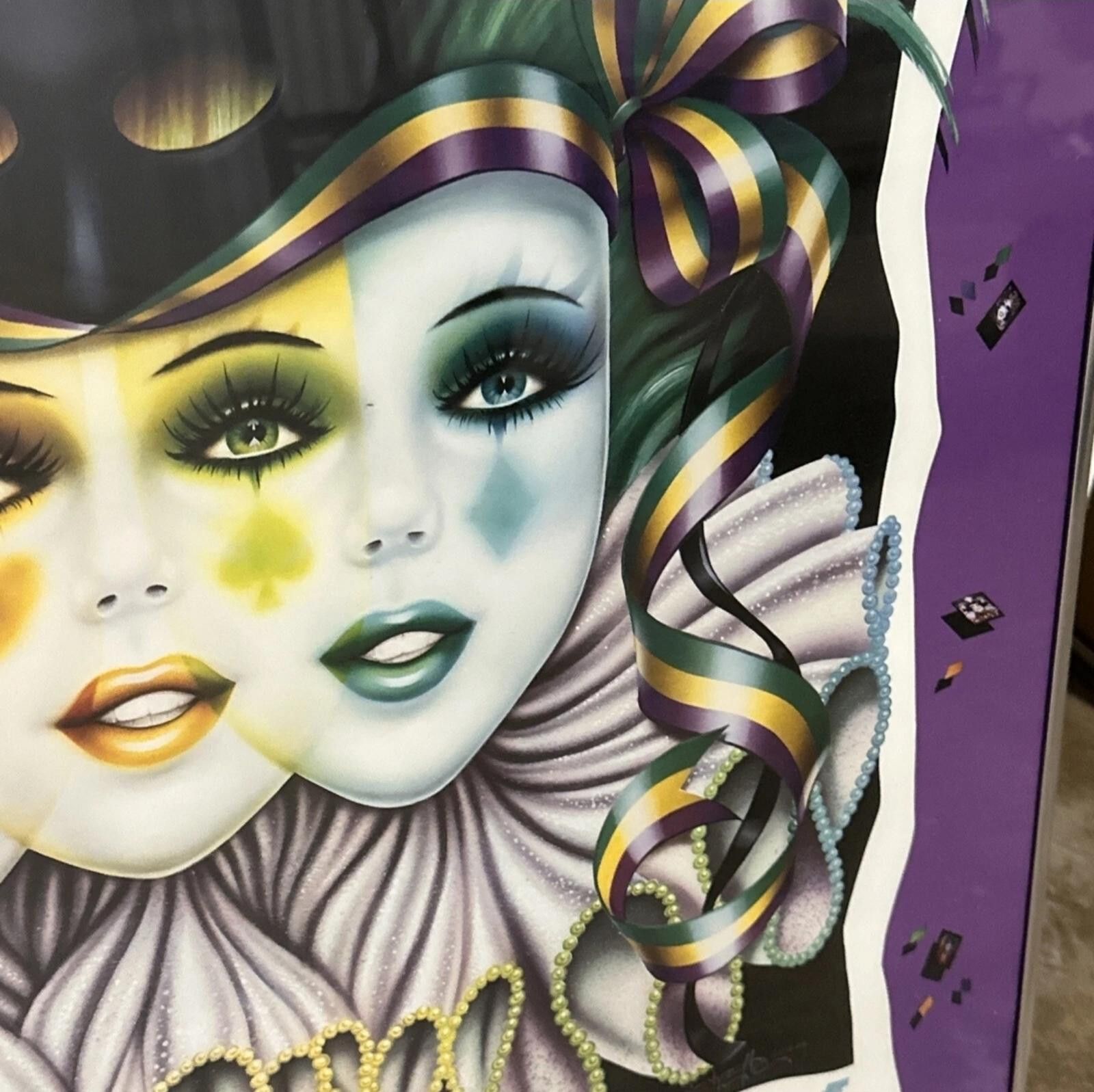 Designer Mardi Gras New Orleans Menagerie 1994 Poster VTG Original Size ONE SIZE - 4 Thumbnail
