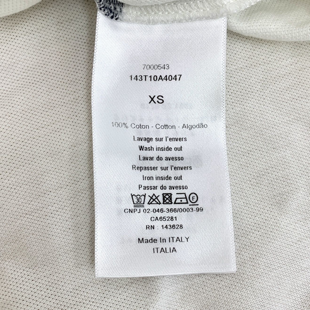 Dior Dior Letter Polo Collar Cotton Short Sleeve T-Shirt K26WX Size XS / US 0-2 / IT 36-38 - 7 Thumbnail