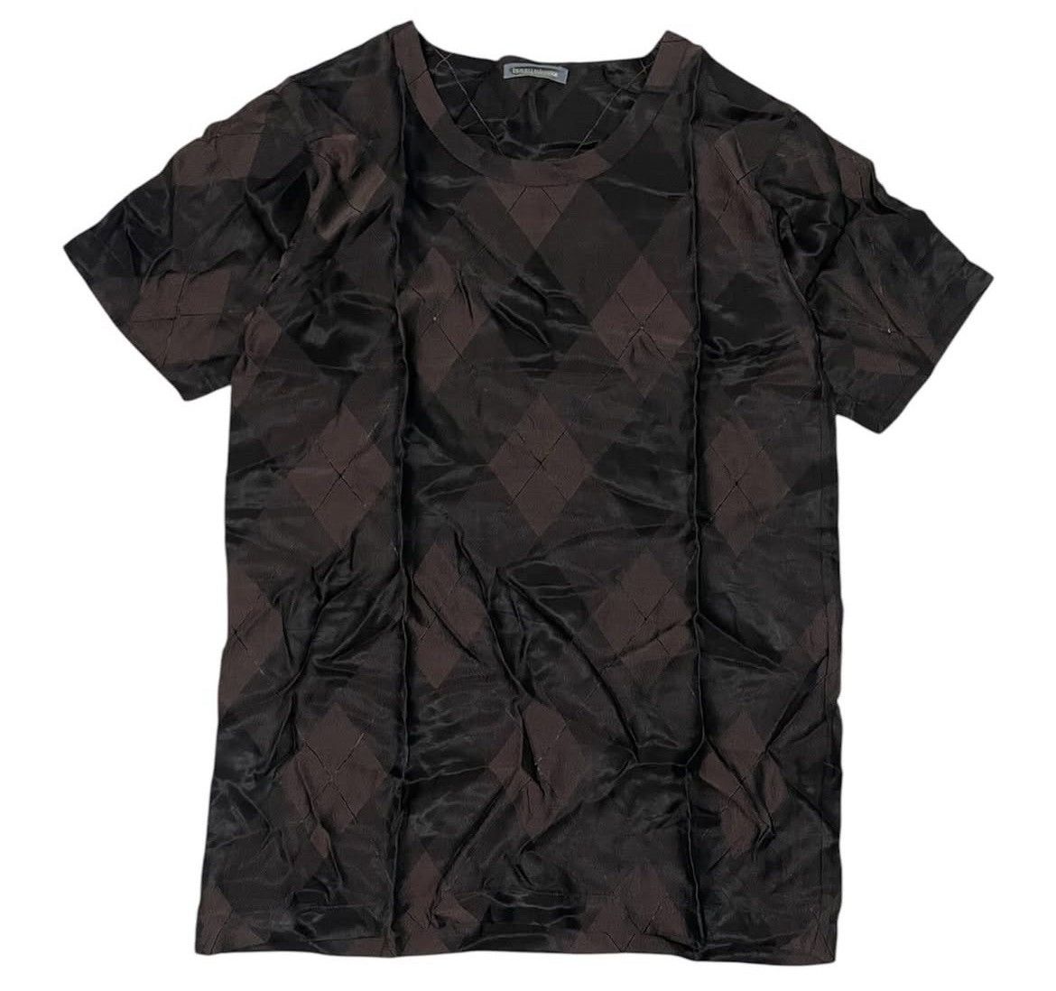 Issey Miyake Vintage 80s Issey Miyake Argyle Pattern Tee Size US M / EU 48-50 / 2 - 1 Thumbnail
