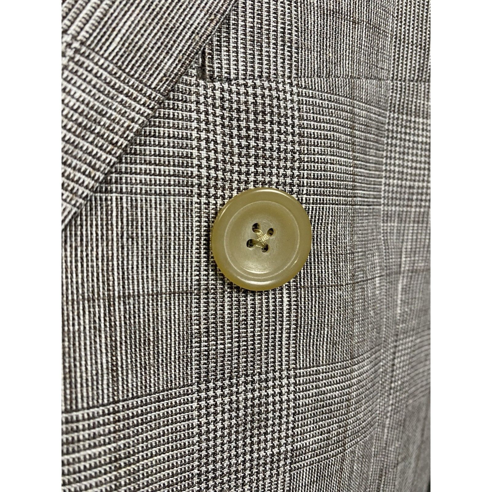 Hackett NWT GREAT Hackett Saville Row Gray Checked Linen Double Brea Size 48R - 8 Thumbnail