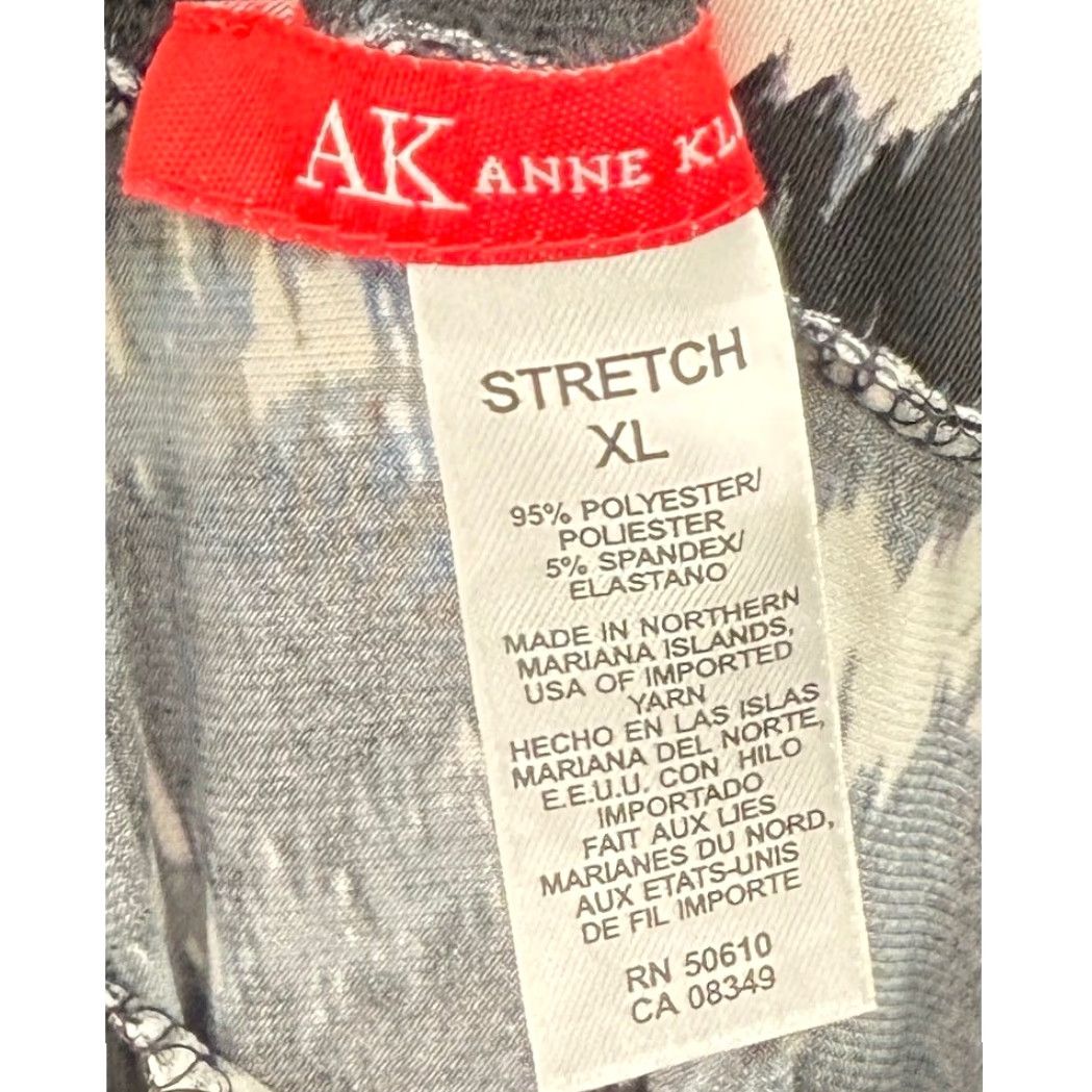 Anne Klein Anne Klein Maxi Tie Front Geometric Print Dress XL Black Sleeveless Halter Knit Stretch Boho Casual Summer Vacation Women’s Size XL / US 12-14 / IT 48-50 - 6 Thumbnail