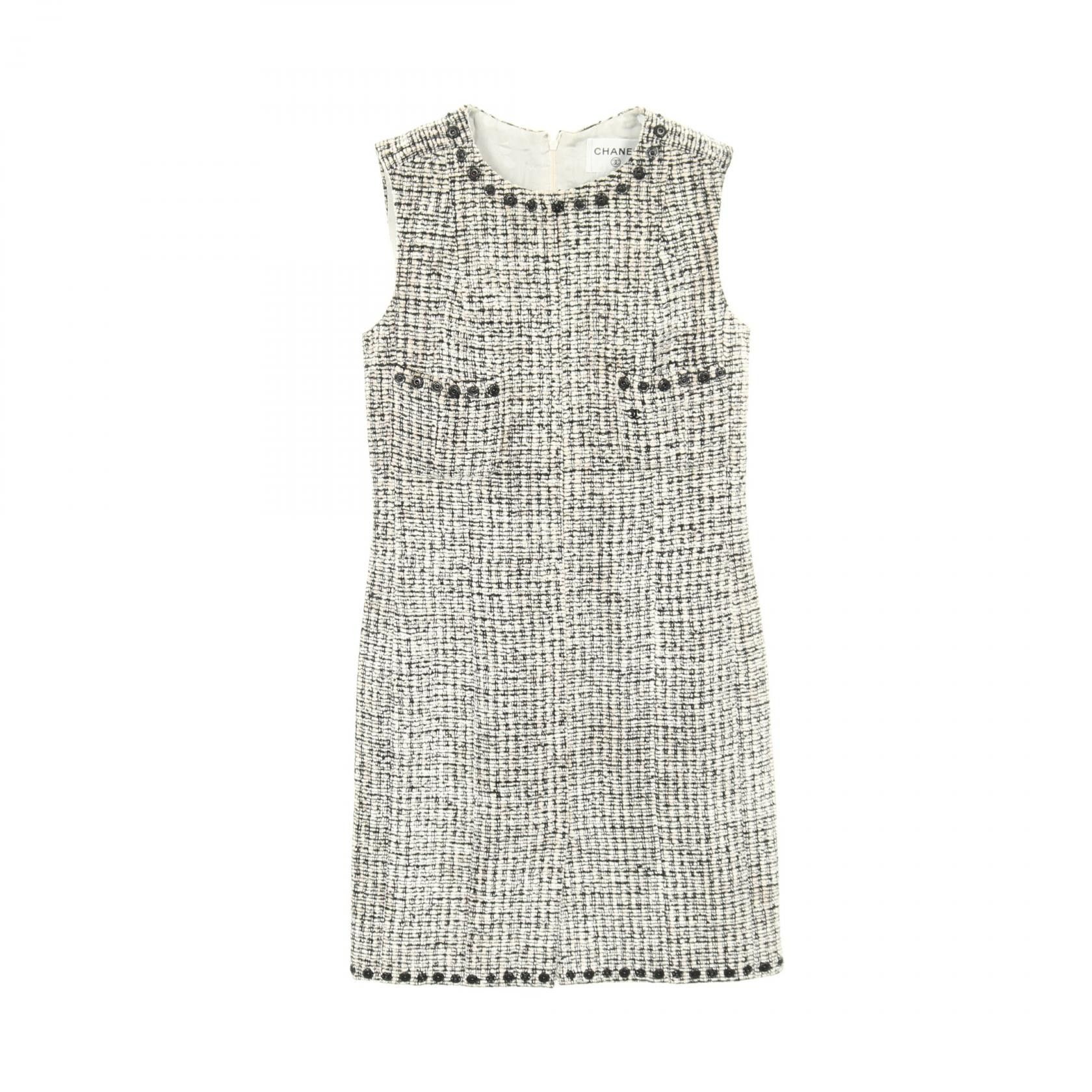 Chanel Chanel Chanel Coco Mark Rayon Wool Dress Textile Dresses DUTY FREE for USA Size ONE SIZE - 1 Thumbnail