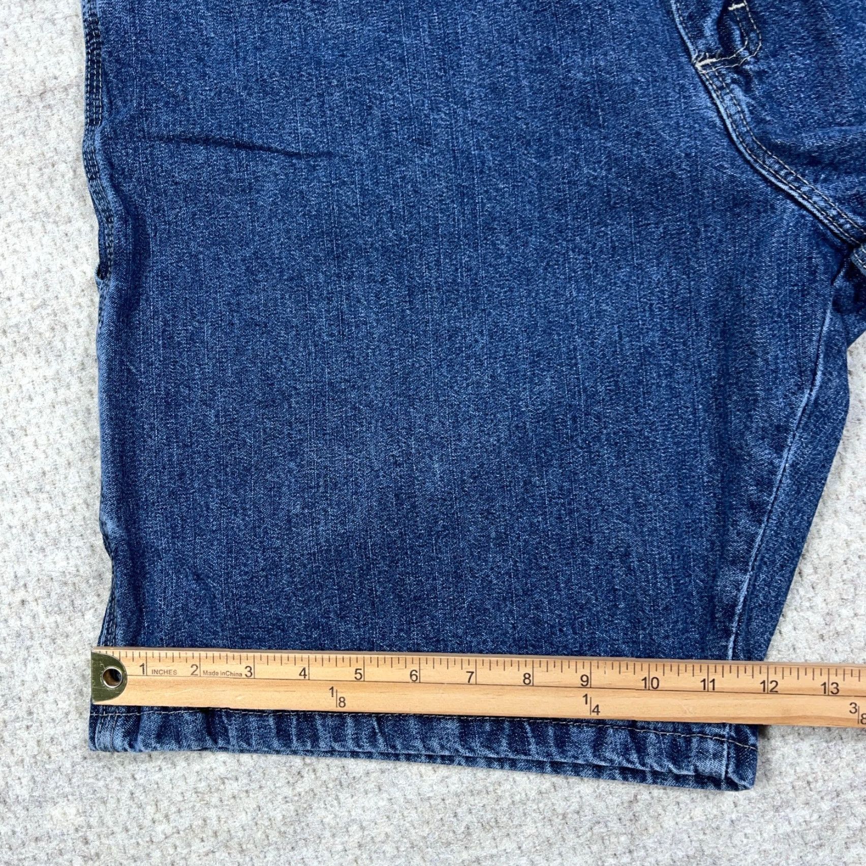 Wrangler VINTAGE Wrangler Shorts Men 38 Carpenter Baggy Jorts Work Wear Med Wash Denim Blue 90s Grunge Hip Hop Classic 5-Pocket Mens Size US 38 / EU 54 - 6 Thumbnail