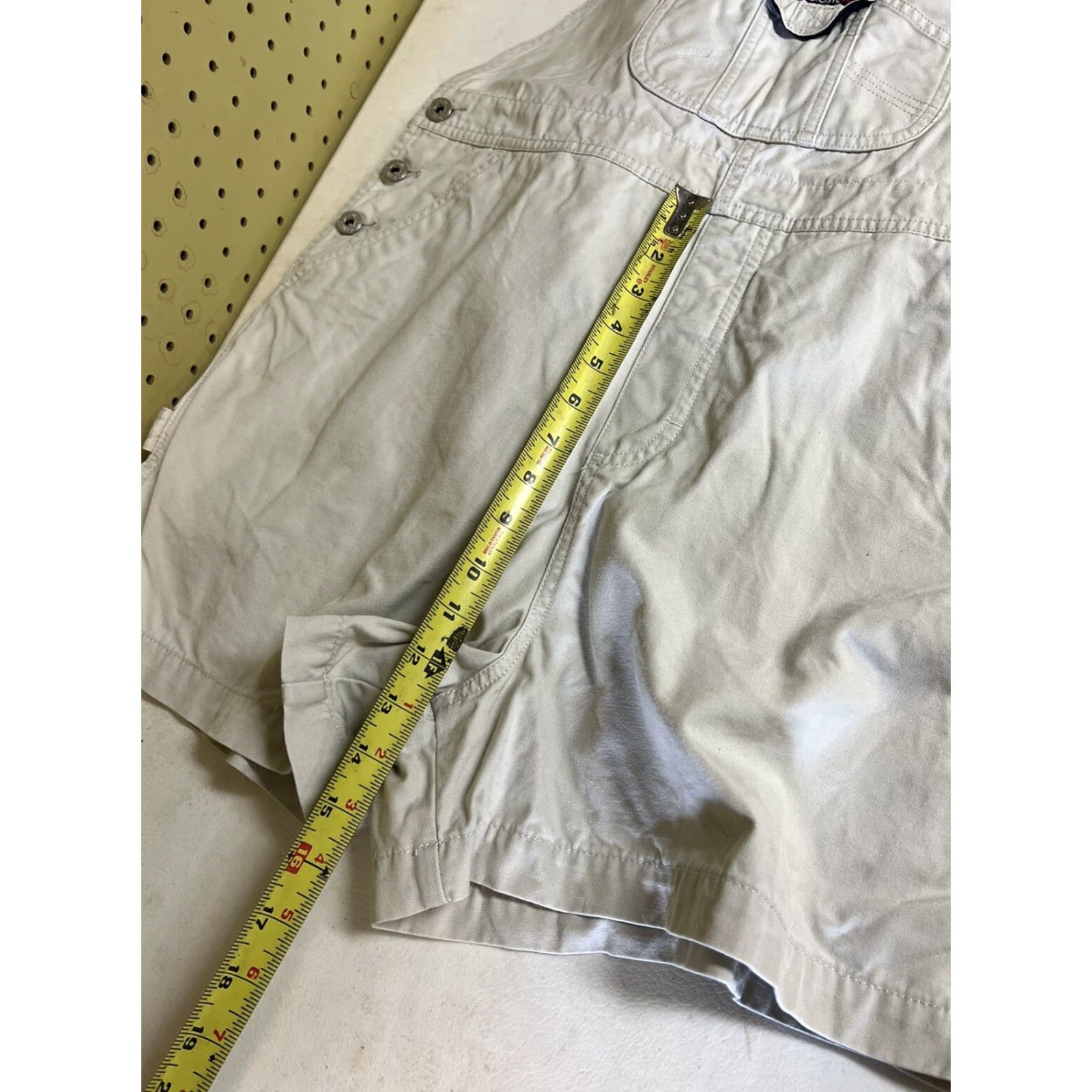 Vintage VINTAGE B.U.M. Equipment OVERALLS WOMENS Shortalls Khaki XL BIB 90s Size 40" / US 18 - 7 Thumbnail