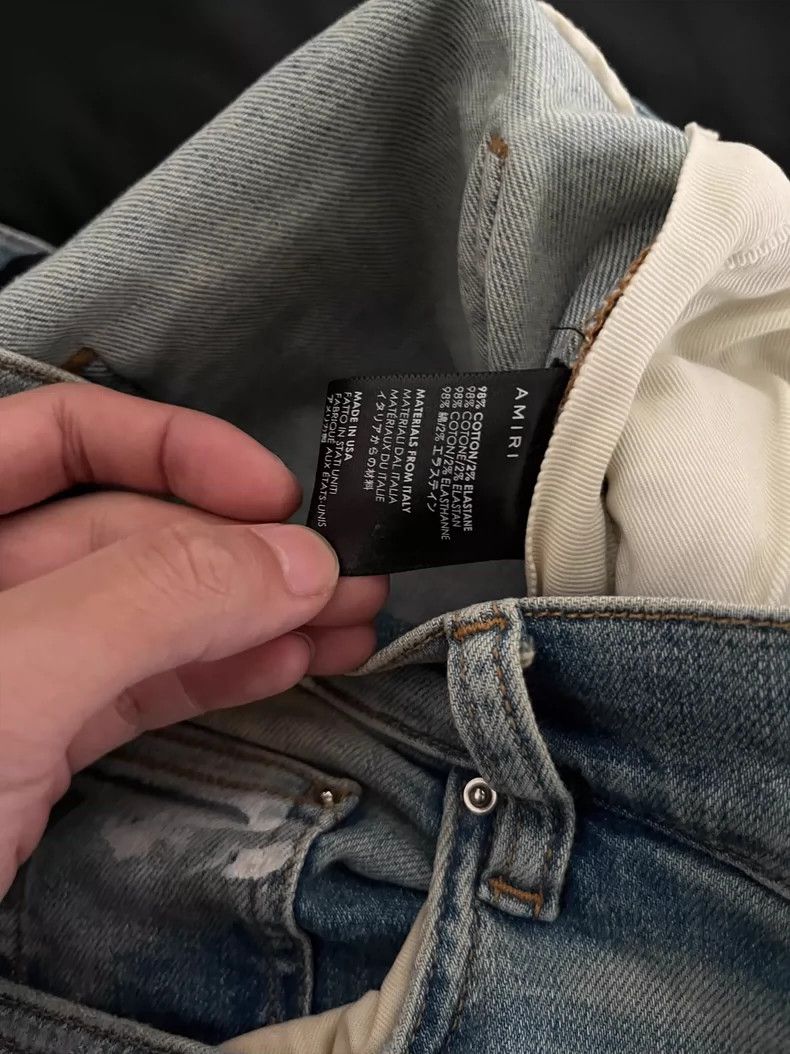 Amiri Amiri 17SS MX1 Diamond Patch Skinny Jeans 2502-Nextarrow Size US 30 / EU 46 - 5 Thumbnail