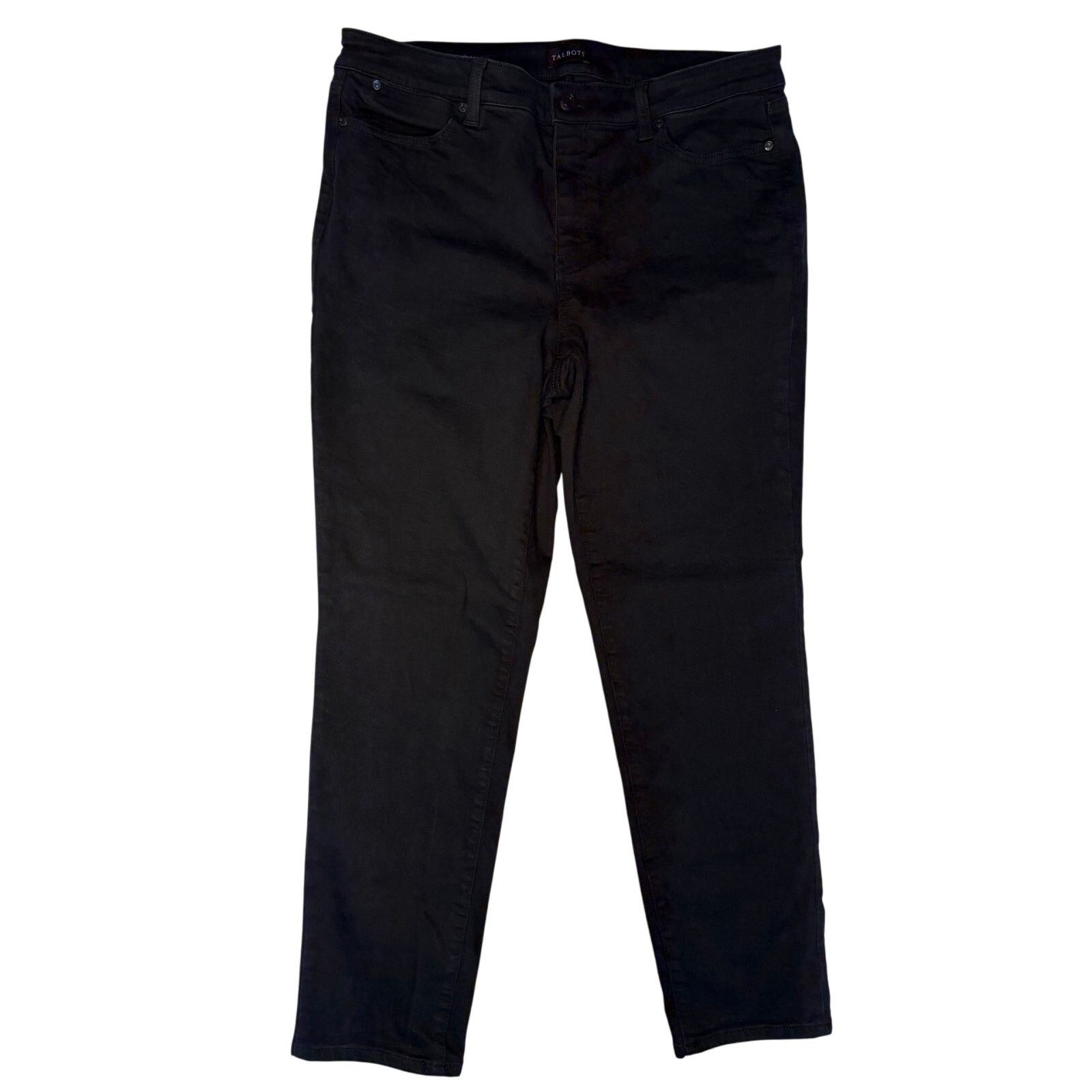 Other Talbots Slim Ankle Jean 14 Stretch Black Goth Tailored Size 36" / US 14 / IT 50 - 1 Thumbnail