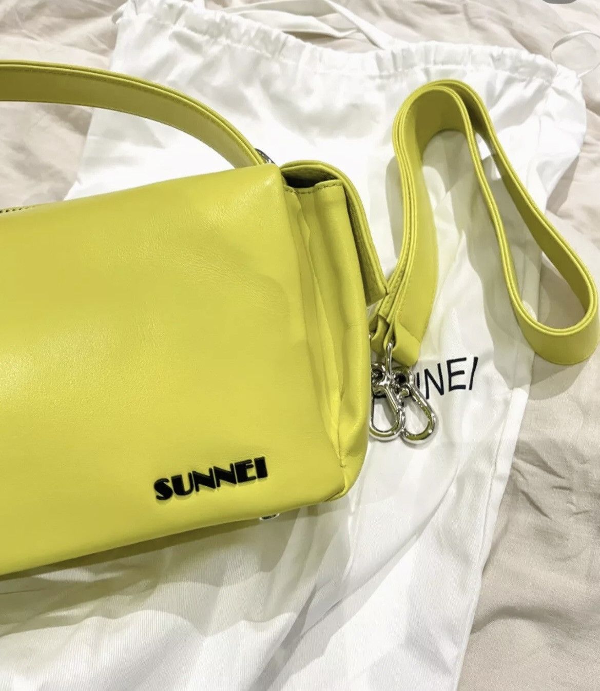 Sunnei Sunnei runway yellow leather crossbody bag Size ONE SIZE - 4 Thumbnail