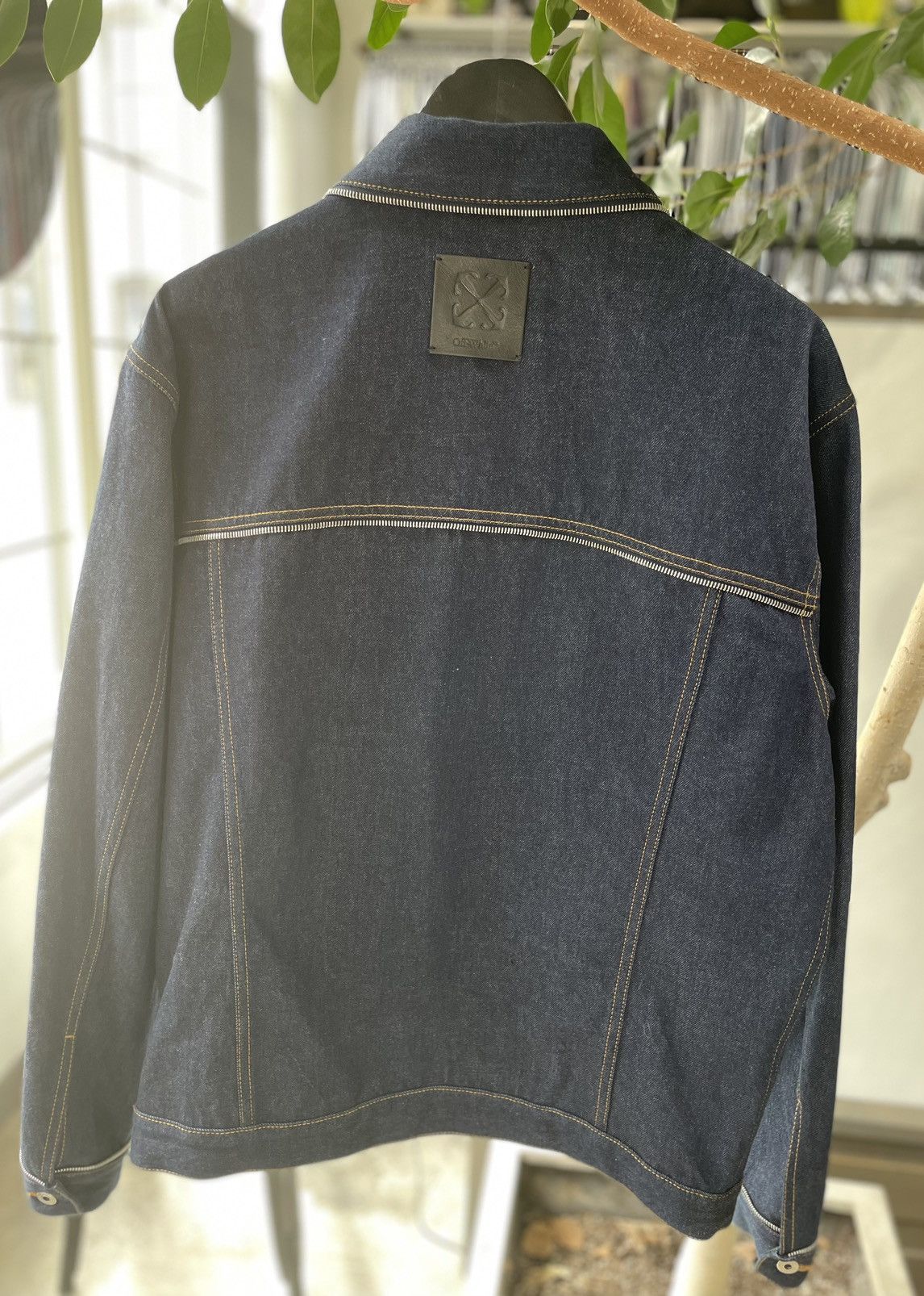 Off-White Off-White 9OSLOGO SKATE ZIP DEN JKT RAW Size US L / EU 52-54 / 3 - 4 Thumbnail