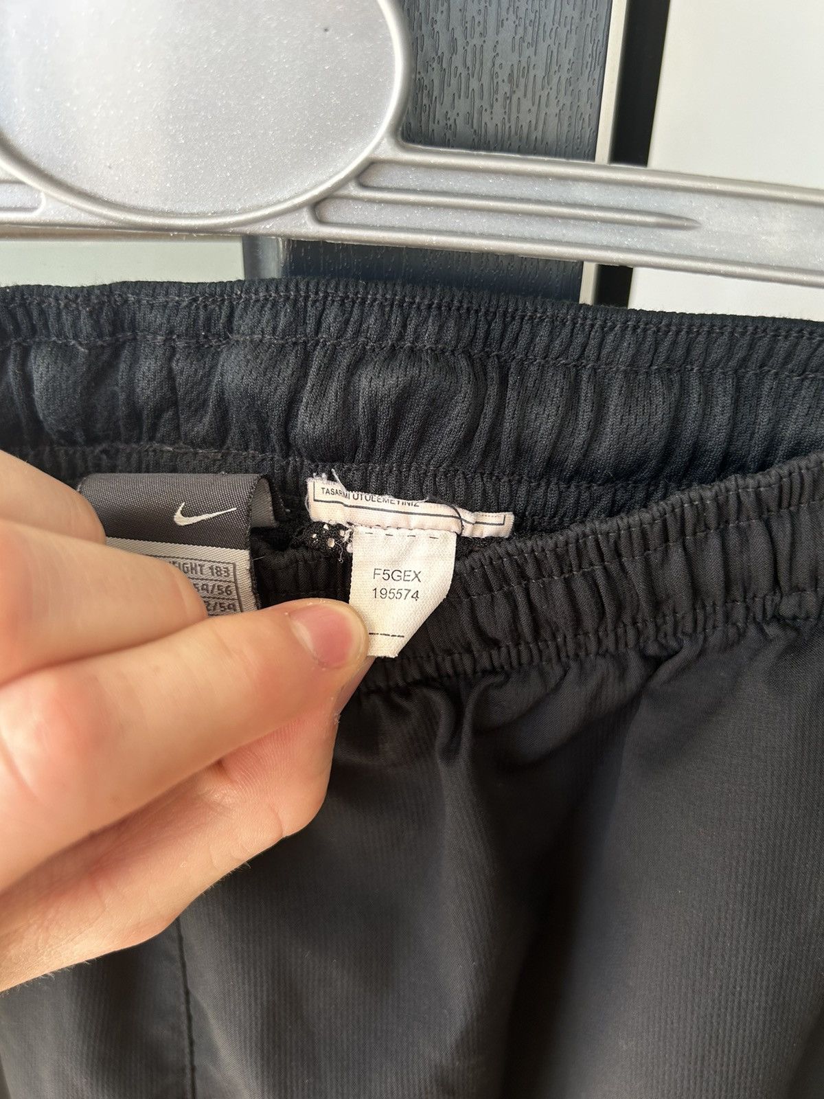 Nike × Vintage Vintage 90s Nike Total 90 Nylon Track Pants Joggers Drill Size US 33 - 17 Thumbnail