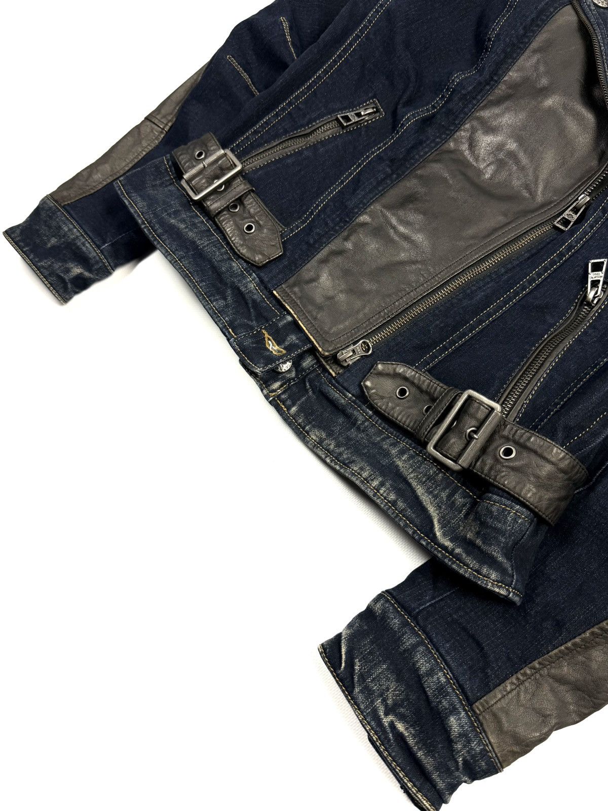 Harley Davidson Harley Davidson Vintage Buffalo Leather Denim Biker Jacket Size M / US 6-8 / IT 42-44 - 11 Thumbnail