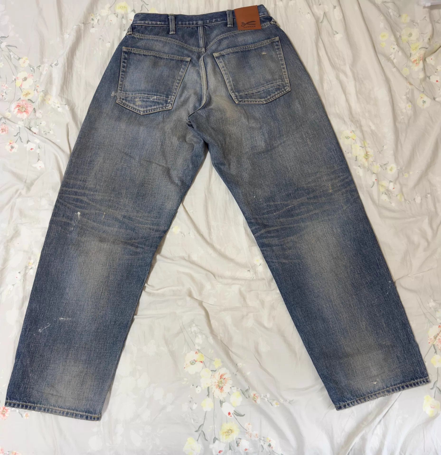 DENHAM Denham 24ss Jumbo Japan Wash Distressed Patched Blue S Jean Size US 30 / EU 46 - 2 Thumbnail