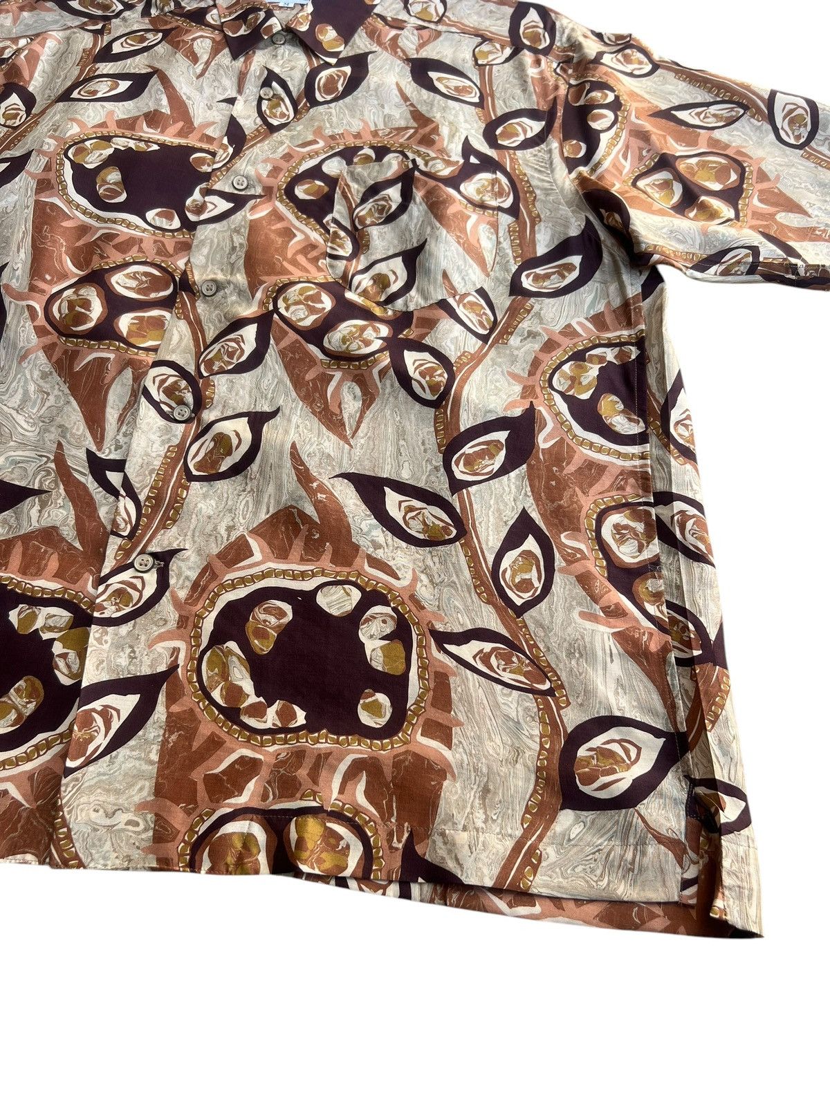 Japanese Brand Vintage 90s Monsieur Nicole Abstract Art 100% Silk Shirt Size US M / EU 48-50 / 2 - 12 Thumbnail