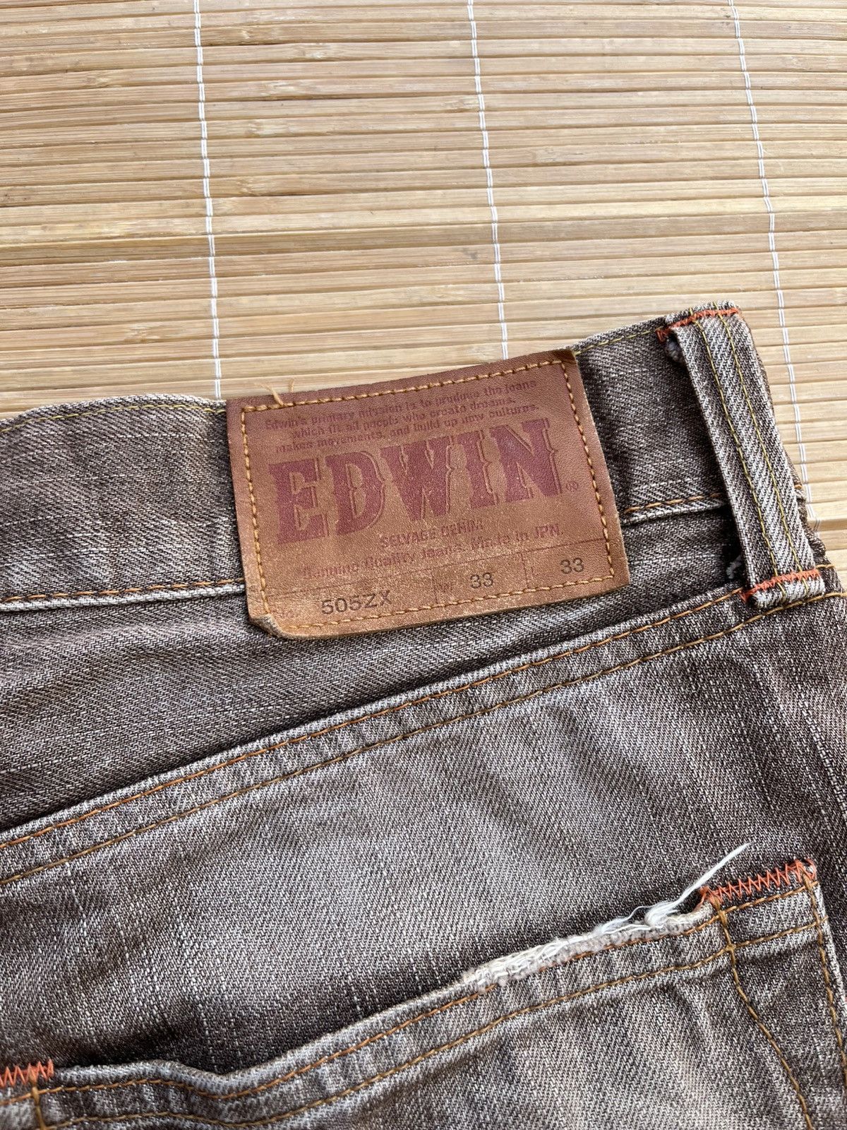Edwin Vintage Edwin 505zx selvedge denim distress Size US 35 - 19 Thumbnail