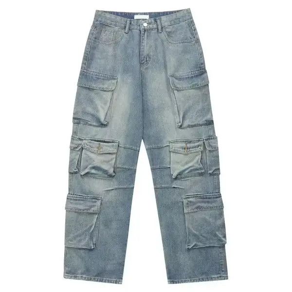 Designer × Japanese Brand × Vintage faded utility hiphop baggy cargo pants Size US 32 / EU 48 - 1 Thumbnail