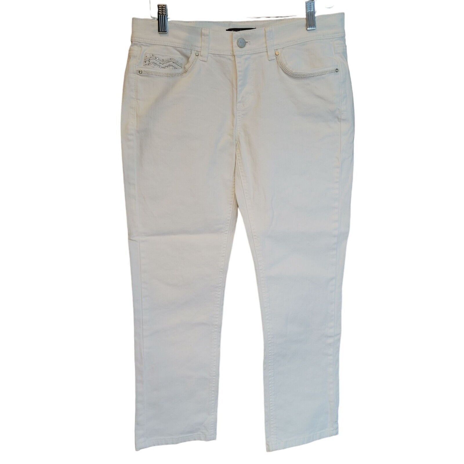 Other White House | Black Market Women's White Cropped Leg Jeans 4 Size 27" / US 4 / IT 40 - 1 Thumbnail
