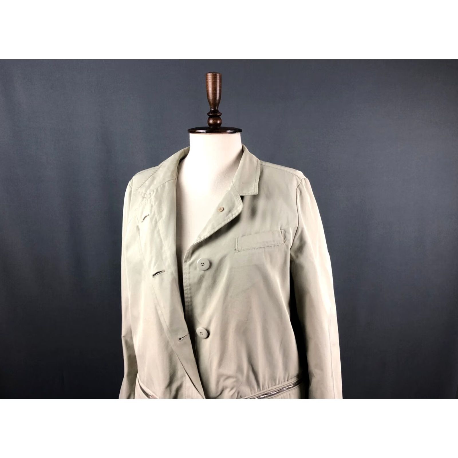 Vintage Gimo's Trench Coat Women Beige Polyester Size 48 Size XL / US 12-14 / IT 48-50 - 7 Thumbnail