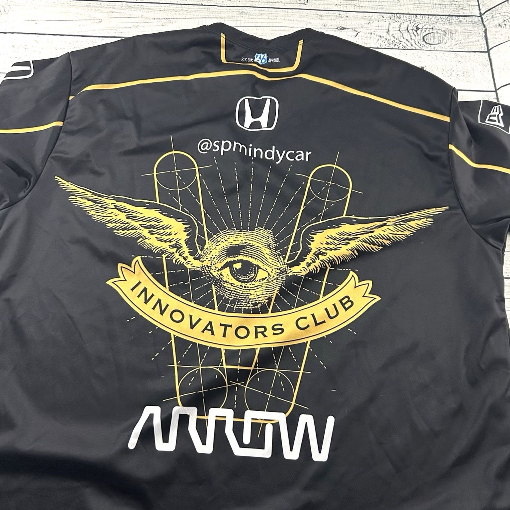 Arrow Six Six Indycar Series Arrow Honda Short Sleeve Racing Shirt Men's 3XL Black Size US XXL / EU 58 / 5 - 6 Thumbnail