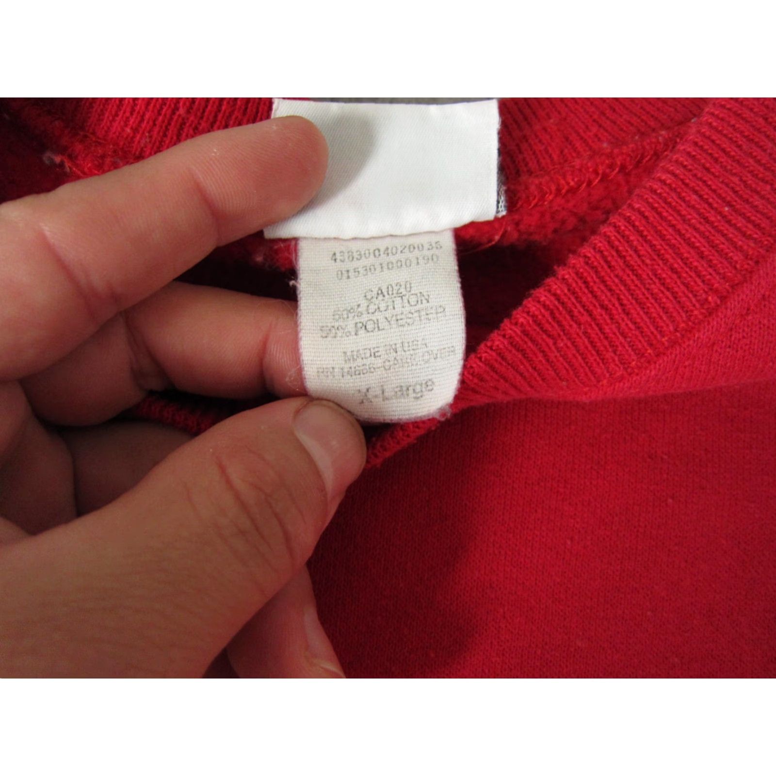 Lee VINTAGE Lee Sweatshirt Womens XL Red Pullover Crew Neck Cotton Polyester Fleece Regular Knit Casual 90s Size XL / US 12-14 / IT 48-50 - 5 Thumbnail