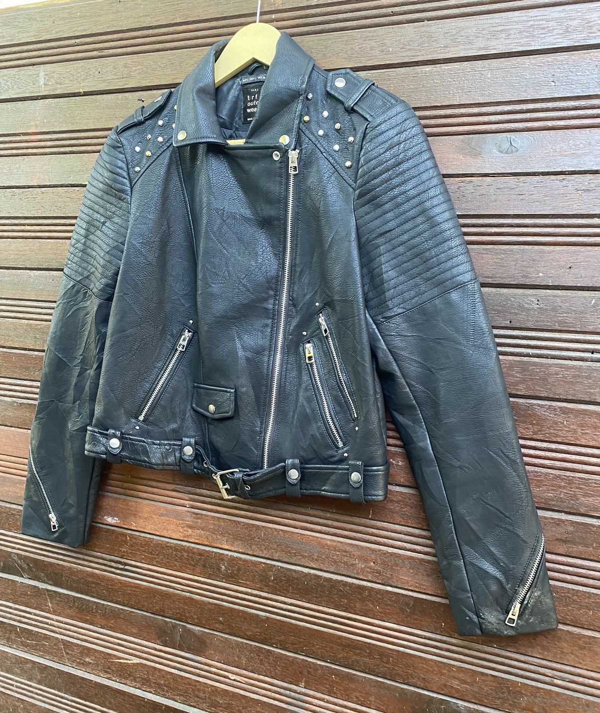 Zara Vintage zara Outwear Studded punk jacket Size US M / EU 48-50 / 2 - 6 Thumbnail