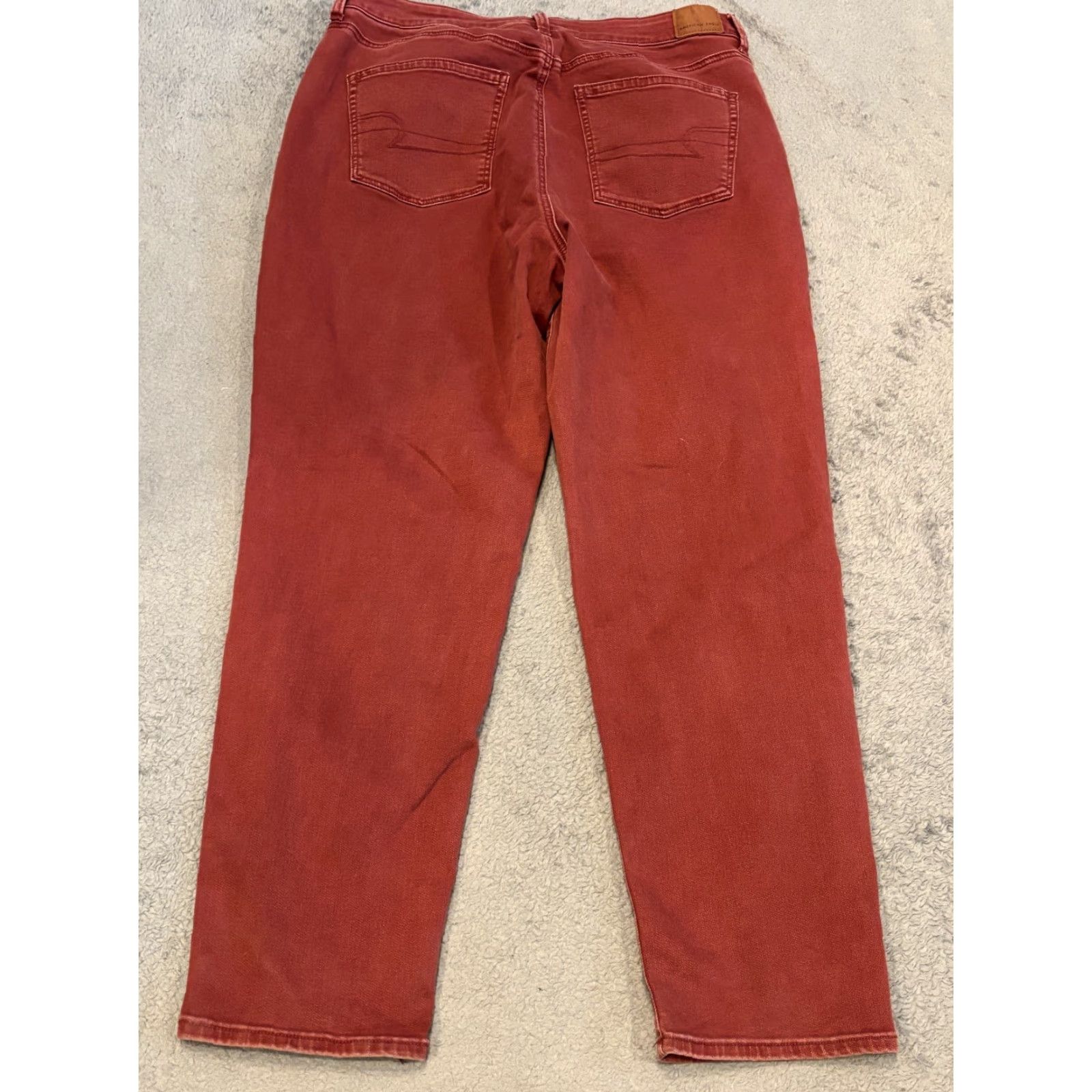 American Eagle Outfitters VINTAGE American Eagle Jeans Womens 14L Red Denim Mom Stretch Pants 90s Baggy Shirt? Size 36" / US 14 / IT 50 - 8 Thumbnail