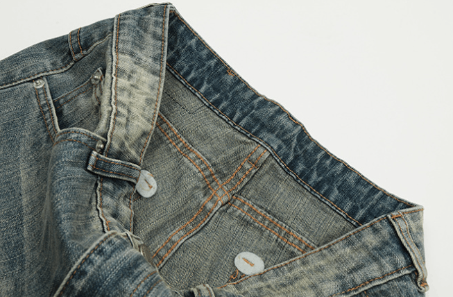 Japanese Brand × Jean American retro trend street bamboo texture heavy jeans Size US 34 / EU 50 - 4 Thumbnail