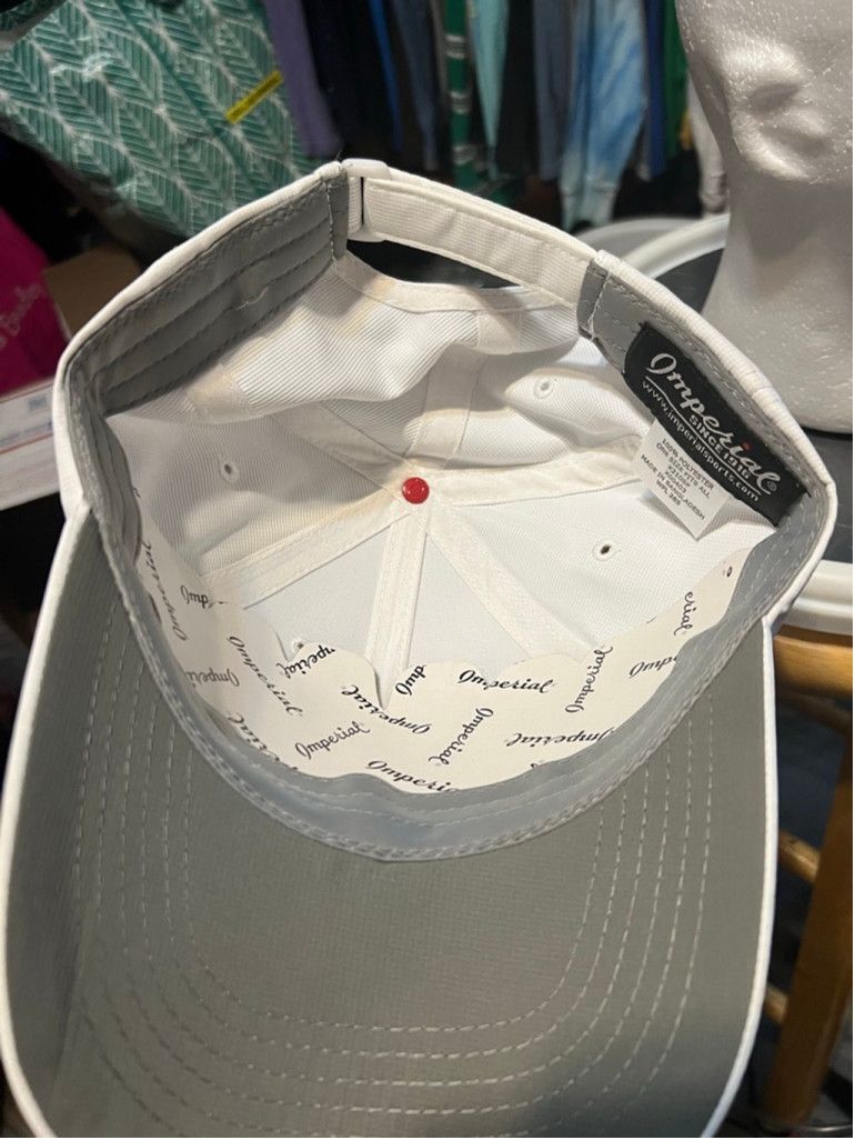 Imperial Unisex Imperial Golf Cap White/Gray One Size Fits All Size ONE SIZE - 5 Thumbnail