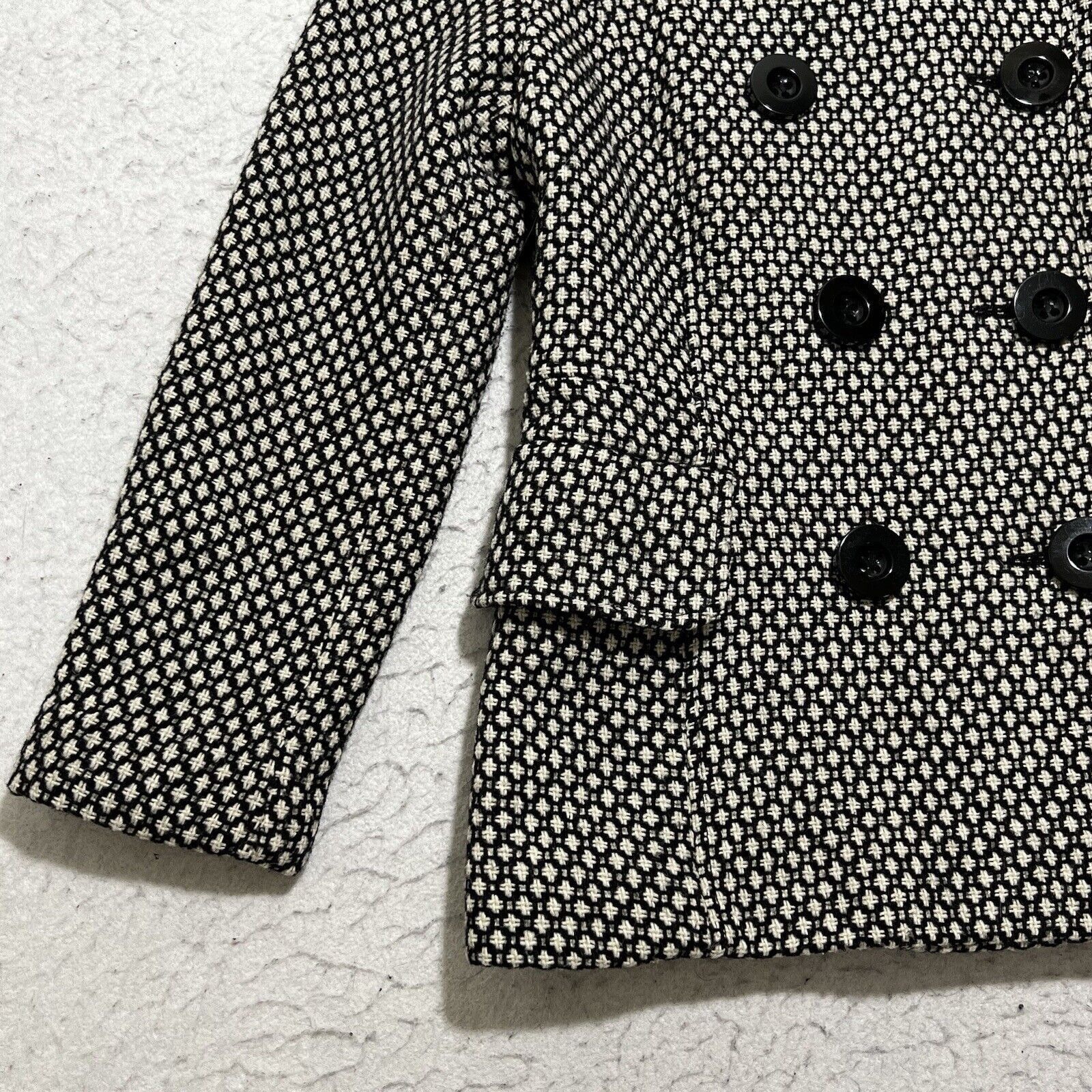 Macys Charter Club Wool Blend Tweed Double Breasted Blazer Jacket Size S / US 4 / IT 40 - 5 Thumbnail