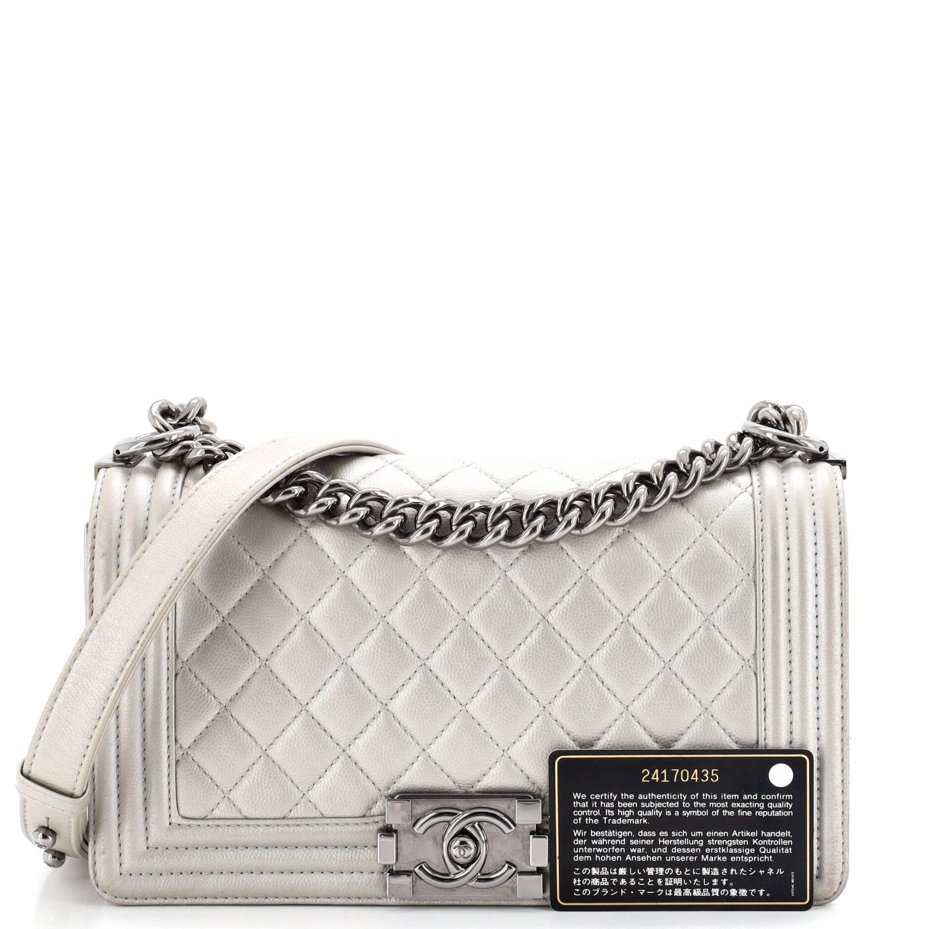 Chanel Boy Flap Bag Quilted Calfskin Old Medium Size ONE SIZE - 1 Thumbnail