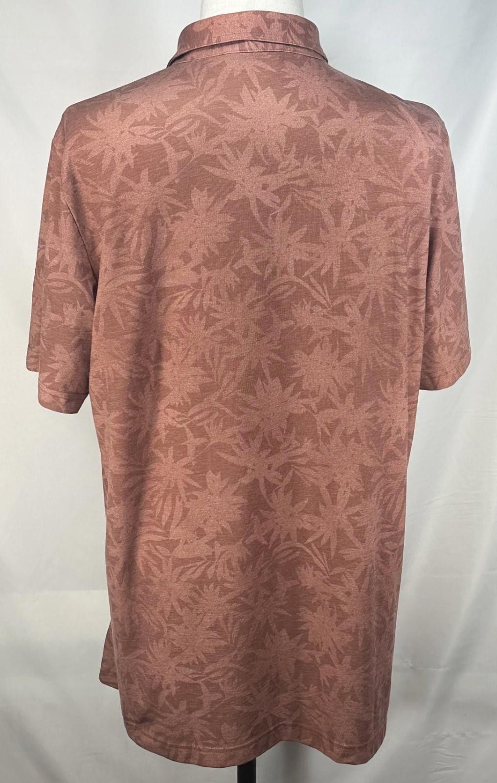 TravisMathew Travis Mathew 1/4 Button Floral Pattern Polo Shirt Red Men L Size US L / EU 52-54 / 3 - 2 Thumbnail
