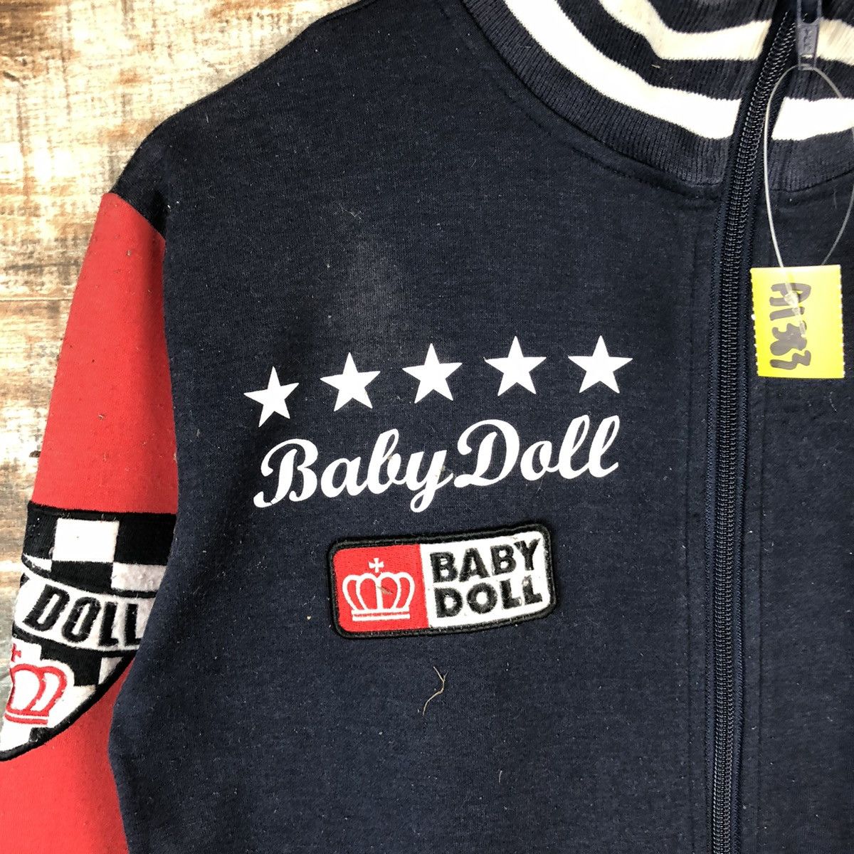 Japanese Brand Baby Doll Red Bomber varsity Jacket #A1383 Size M / US 6-8 / IT 42-44 - 9 Thumbnail