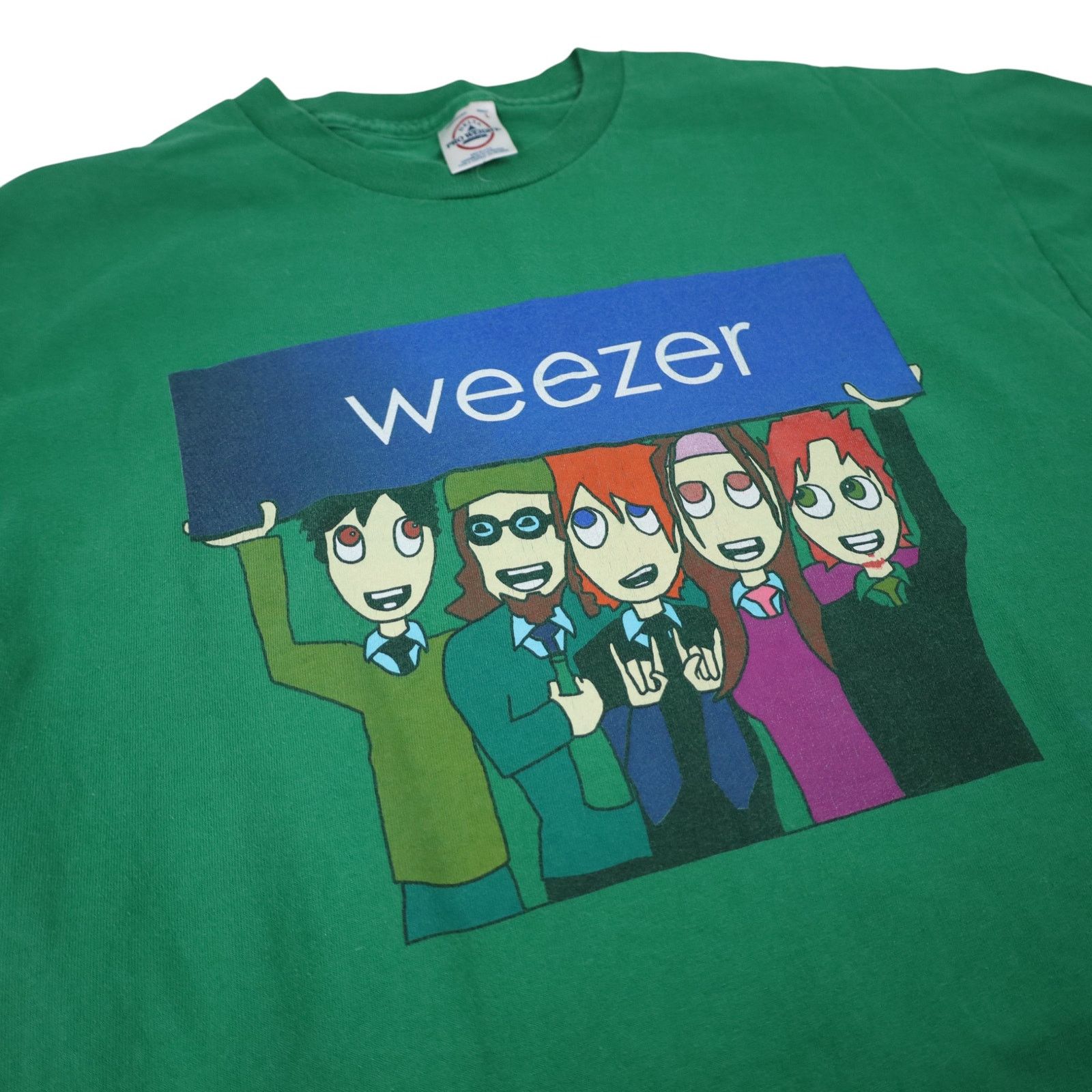 Vintage Vintage Y2k Weezer Cartoon Group Photo Band Tee Size US L / EU 52-54 / 3 - 4 Thumbnail