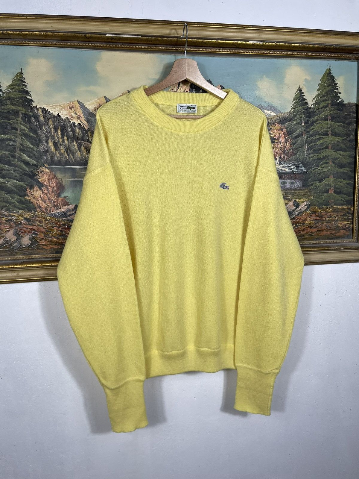 Lacoste × Vintage Lacoste Retro 90s Jumper Pull Knitwear Old Money Luxury Size US XXL / EU 58 / 5 - 2 Thumbnail