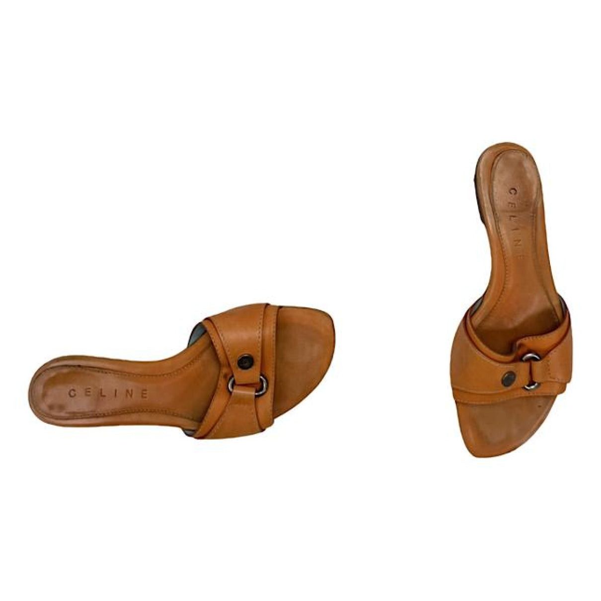 Celine Clea Orange Leather Sandal Size US 6.5 / IT 36.5 - 1 Thumbnail
