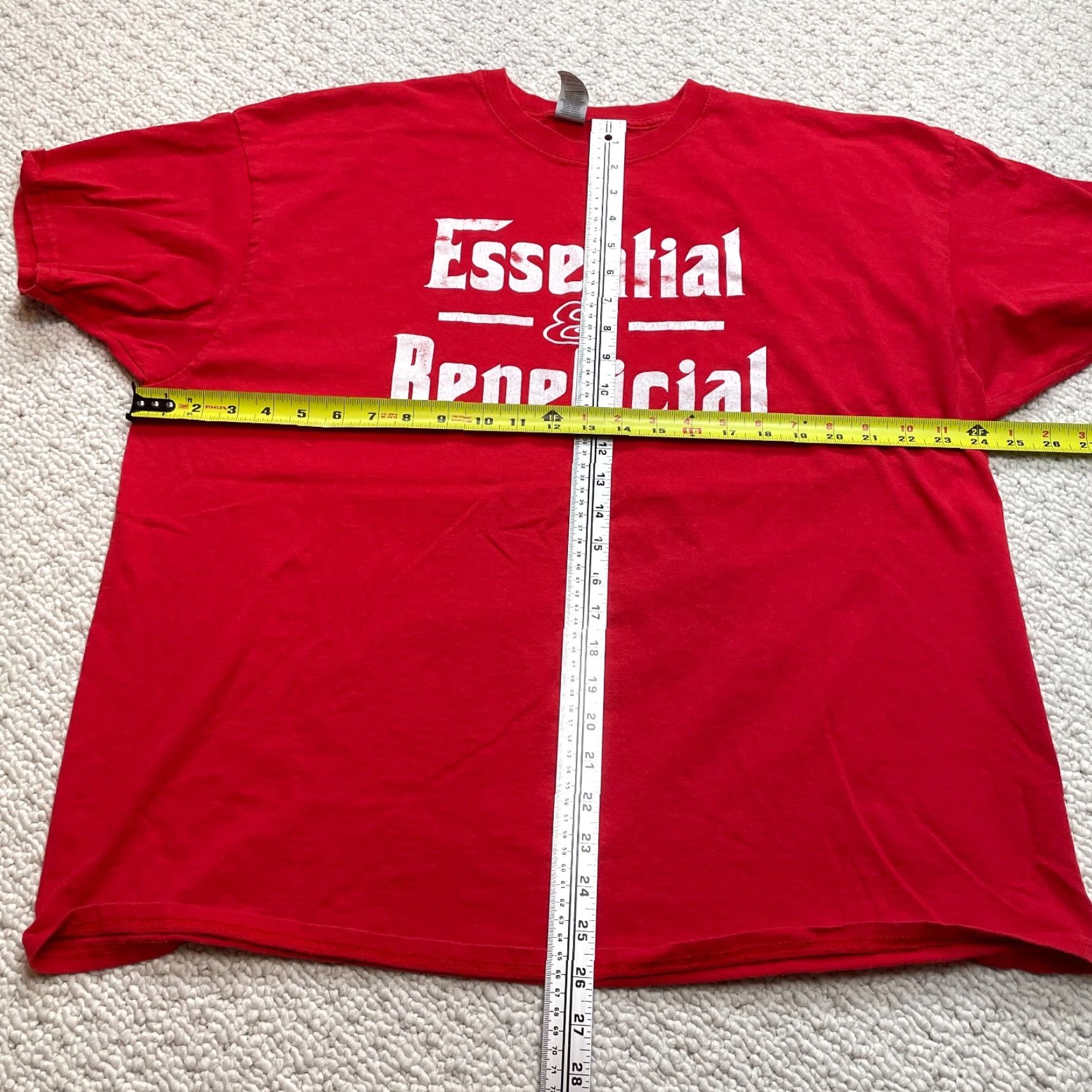 Gildan Gildan Heavy Cotton Shirt Mens 2XL Red Tee Logo Crew Neck Short Sleeve T-Shirt Size US XXL / EU 58 / 5 - 6 Thumbnail