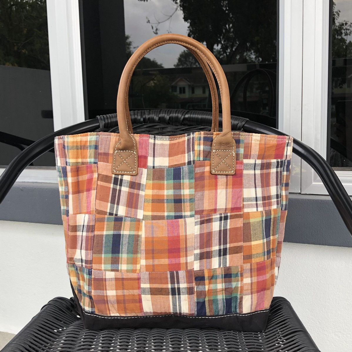L L Bean x Vintage L.l.bean Leather Trim Tote Bag in Brown, Men's