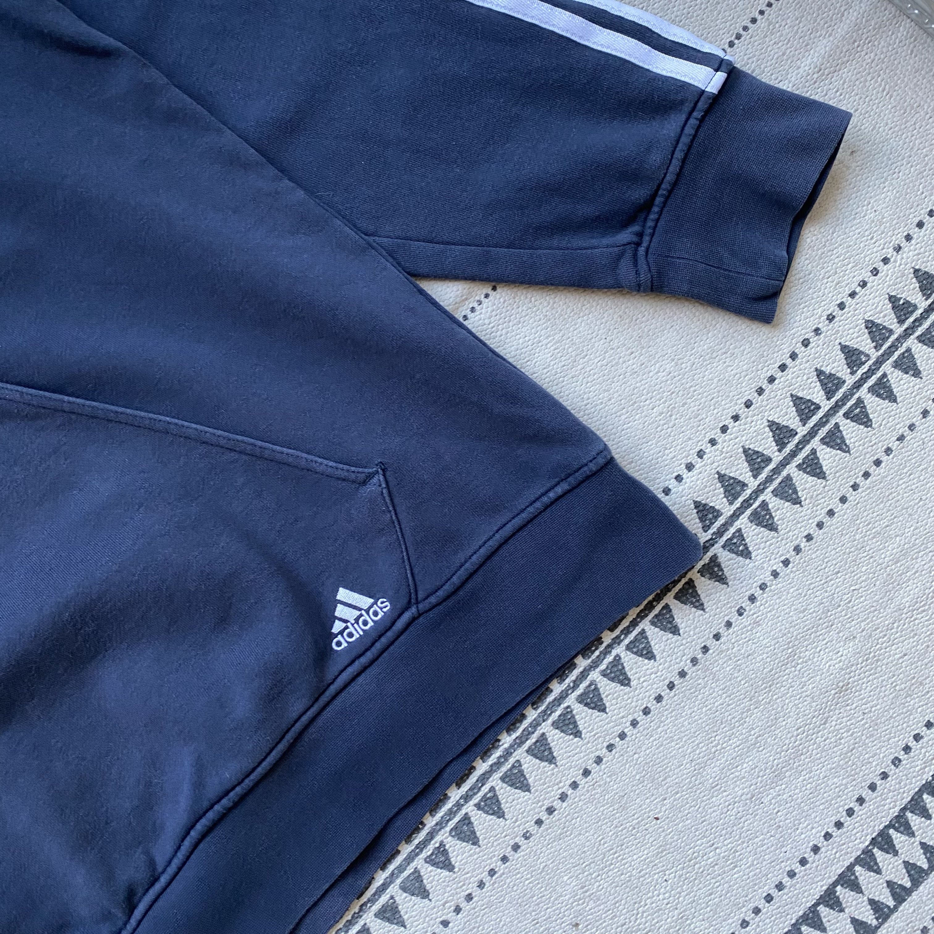 Adidas 🕷️Vintage 2000s Adidas hoodie center logo Umbro Nike Reebok Size US L / EU 52-54 / 3 - 6 Thumbnail