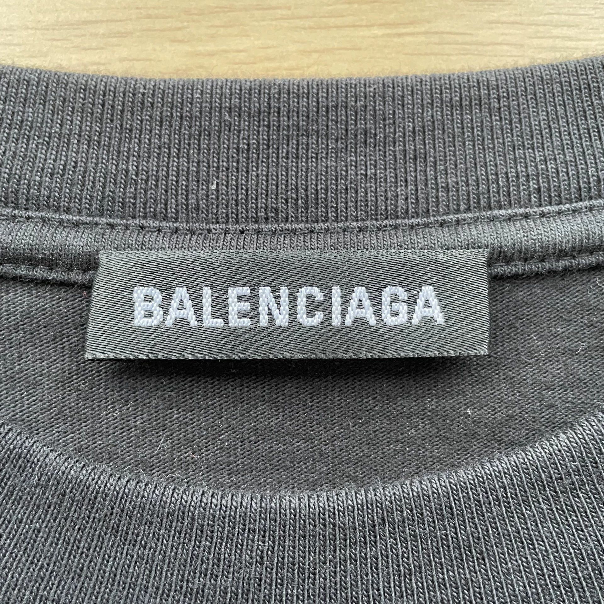 Balenciaga Balenciaga Print Dropped Shoulder SS Tee Black XS Oversized Size US XS / EU 42 / 0 - 5 Thumbnail