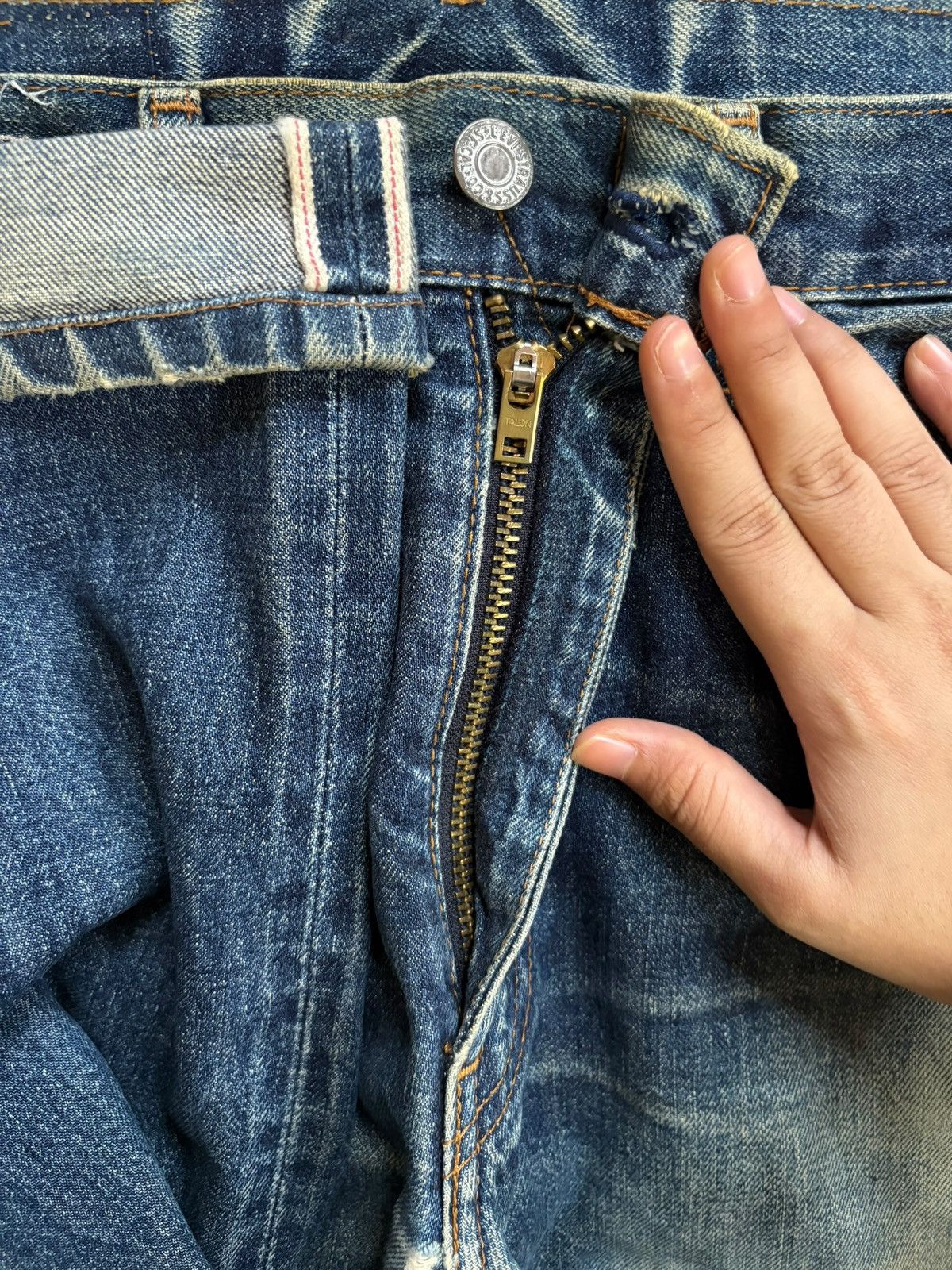 Levi's Vintage 80s Levis 502 Big E Mud Wash Loose Selvedge Jeans Size US 29 - 4 Thumbnail