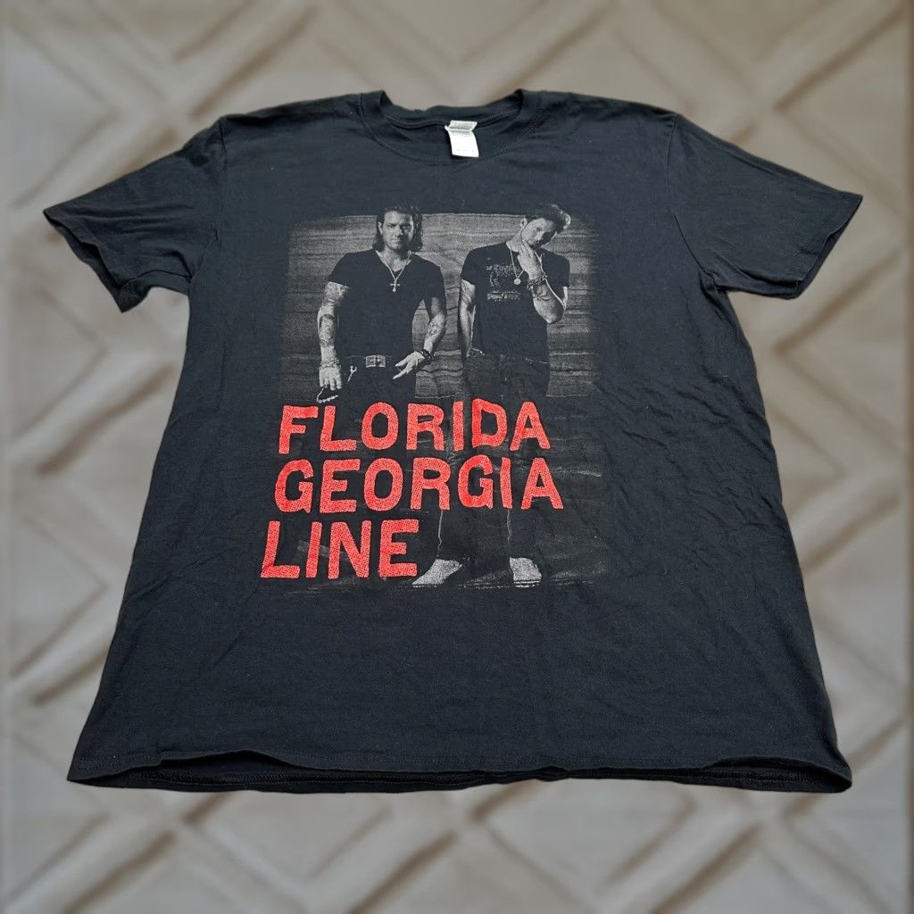 Gildan VINTAGE Gildan Softstyle T-Shirt Mens XL Black Florida George Line Tour 2015 Tee Band Rock Size US XL / EU 56 / 4 - 1 Thumbnail