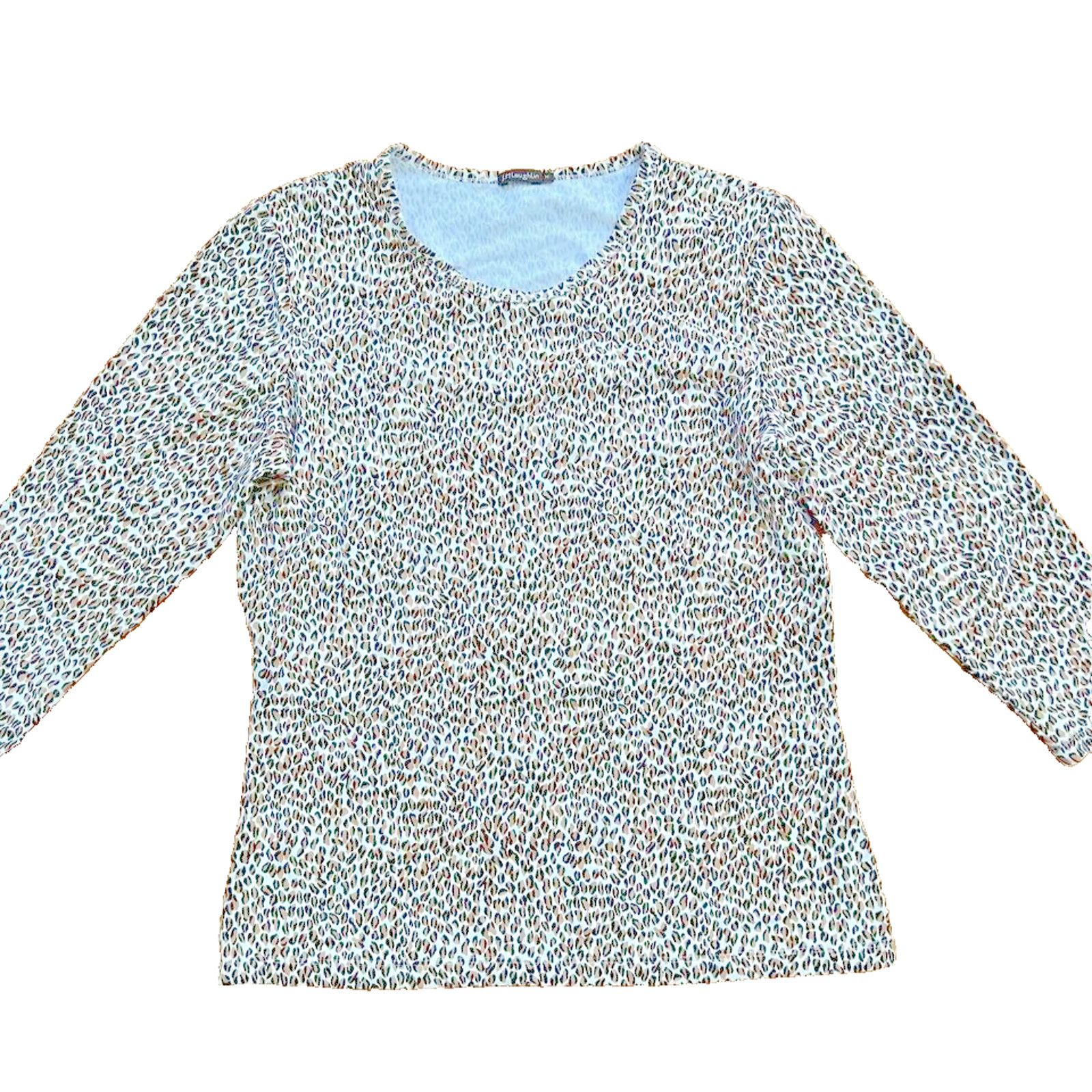 J.McLaughlin J.Mclaughlin Cheetah Print Crew Neck Top Tan Brown M A000880 Size M / US 6-8 / IT 42-44 - 1 Thumbnail