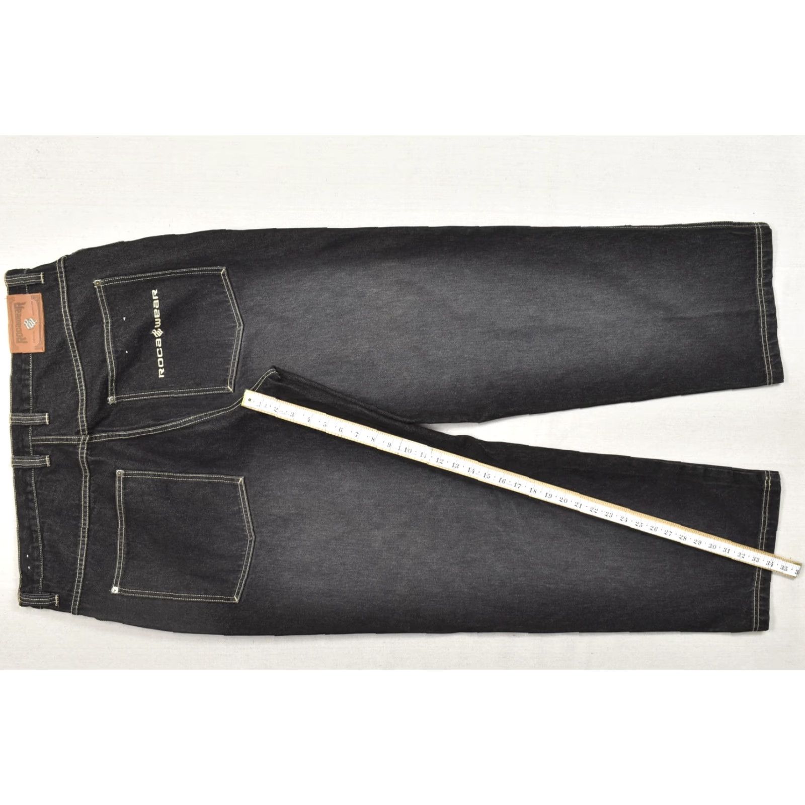 Rocawear VINTAGE Rocawear Men Jeans 40x34 Denim Jeans 5-Pocket Loose Straight Dark Wash Blue Hip Hop Mens Size US 40 / EU 56 - 4 Thumbnail