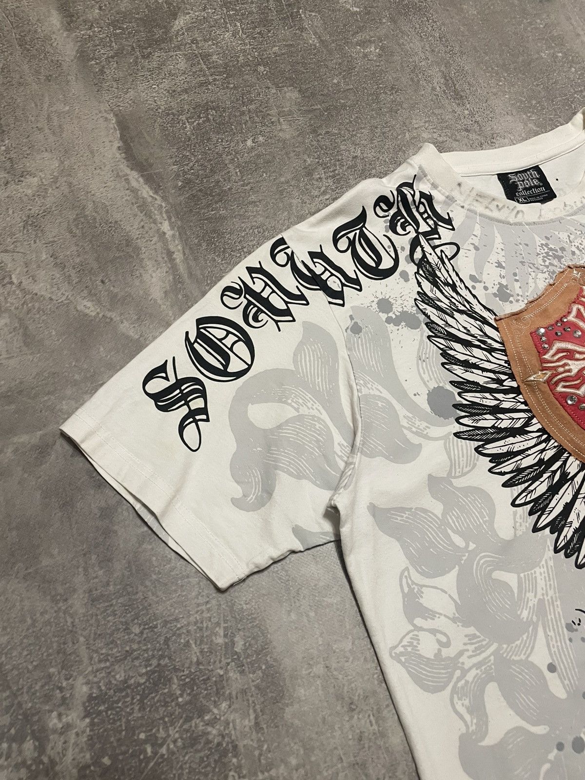 Southpole Vintage South Pole All Ower Print Rap T-Shirt 90s Size US XL / EU 56 / 4 - 4 Thumbnail